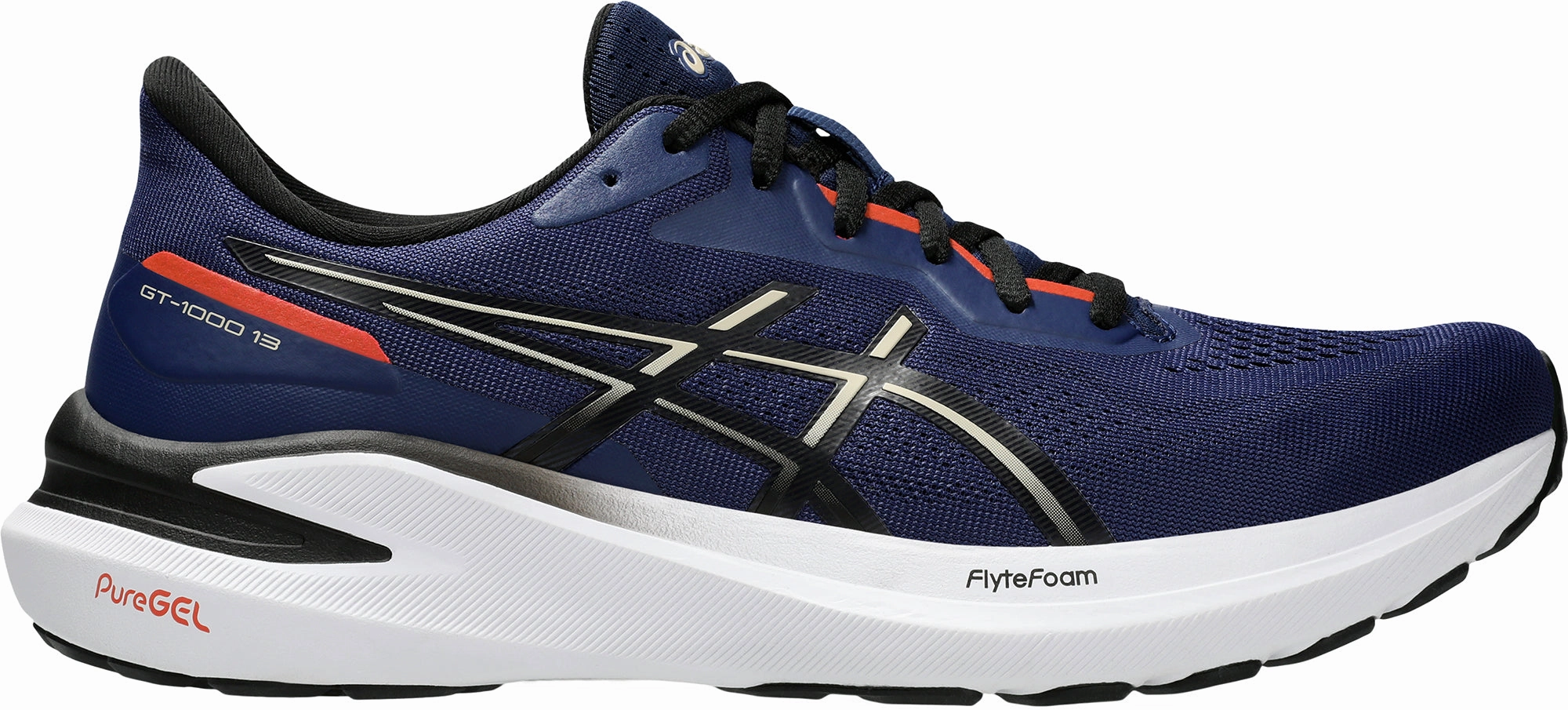 Kinetic Fit System stable - sole - feature shoes Asics GT 1000 13 Mens Running Shoes - Navy