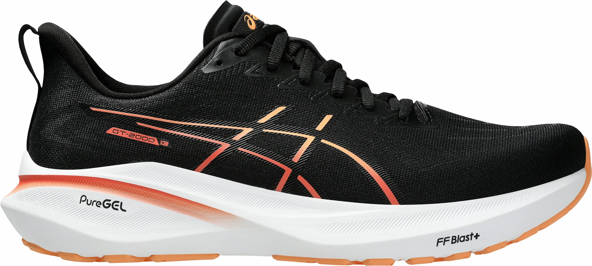 Asics GT 2000 13 Mens Running Shoes - Black energy - returning midsole shoes Bounce Reduction