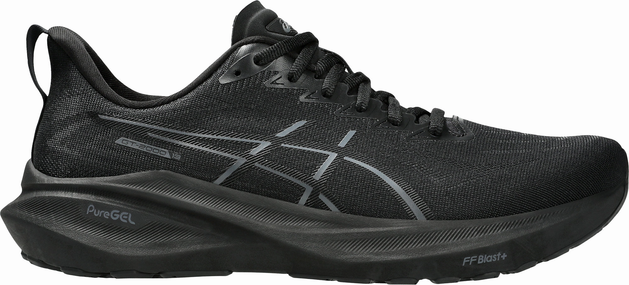 Asics GT 2000 13 Mens Running Shoes - Black Woven Upper