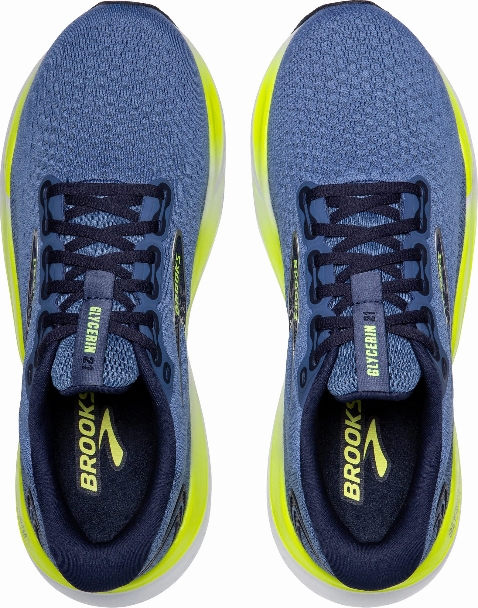 Brooks Glycerin 21 Mens Running Shoes - Blue low - impact