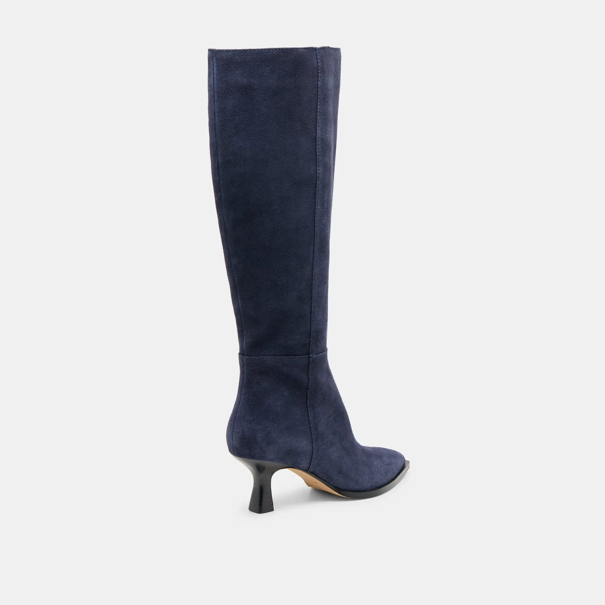 AUGGIE WIDE CALF BOOTS NAVY SUEDE Paris Glow