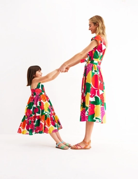 Aurelia Tiered Twirly Dress-Multi Giant Fruit Fashion Essential