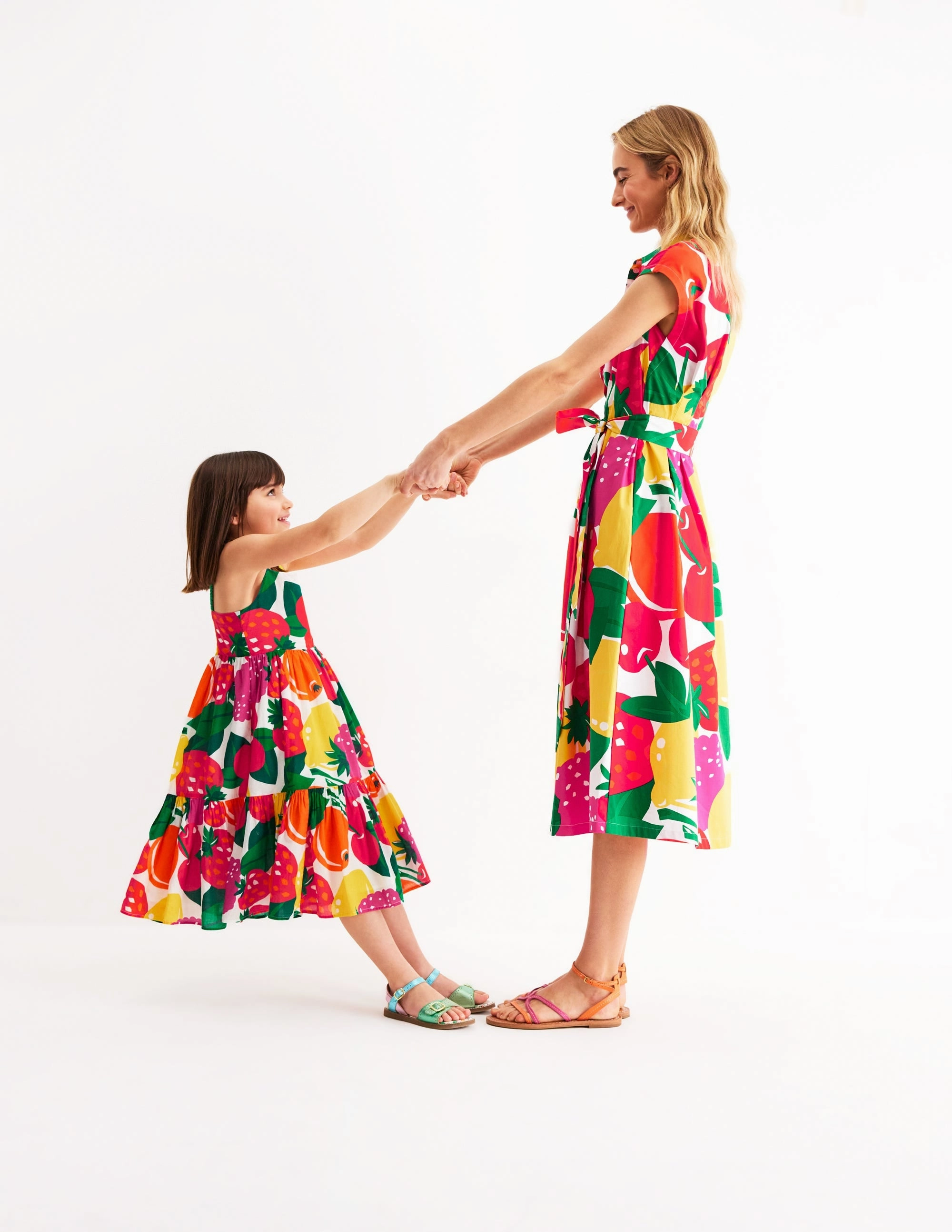 Aurelia Tiered Twirly Dress-Multi Giant Fruit Fashion Essential