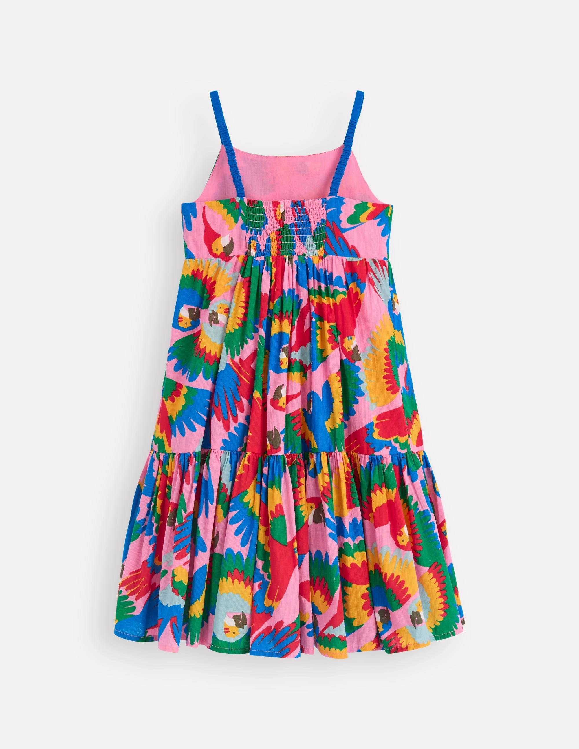 Aurelia Tiered Twirly Dress-Multi Rainbow Parrot Everyday Use