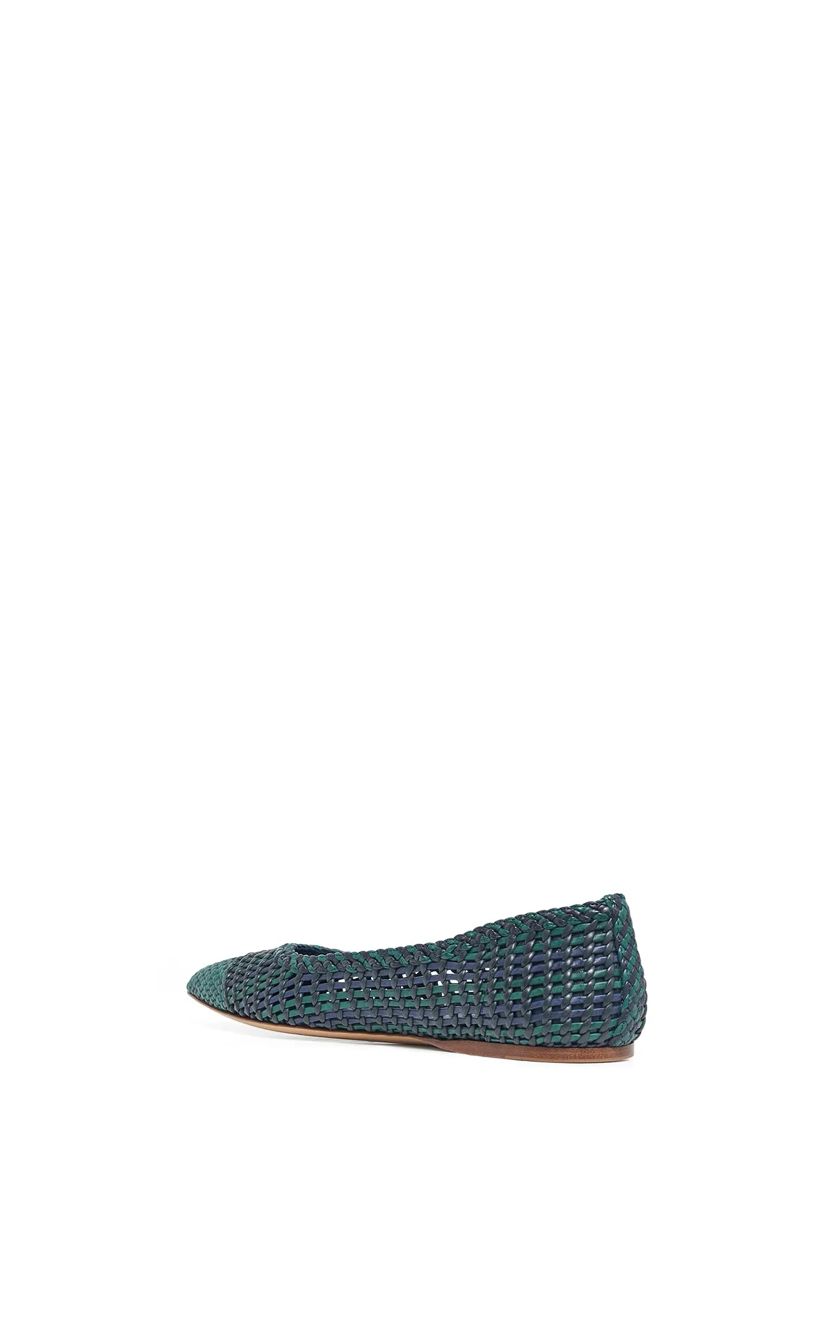 Aurora Braided Flat Shoe in Navy Multi Leather Easy-to-Wear Shoes
