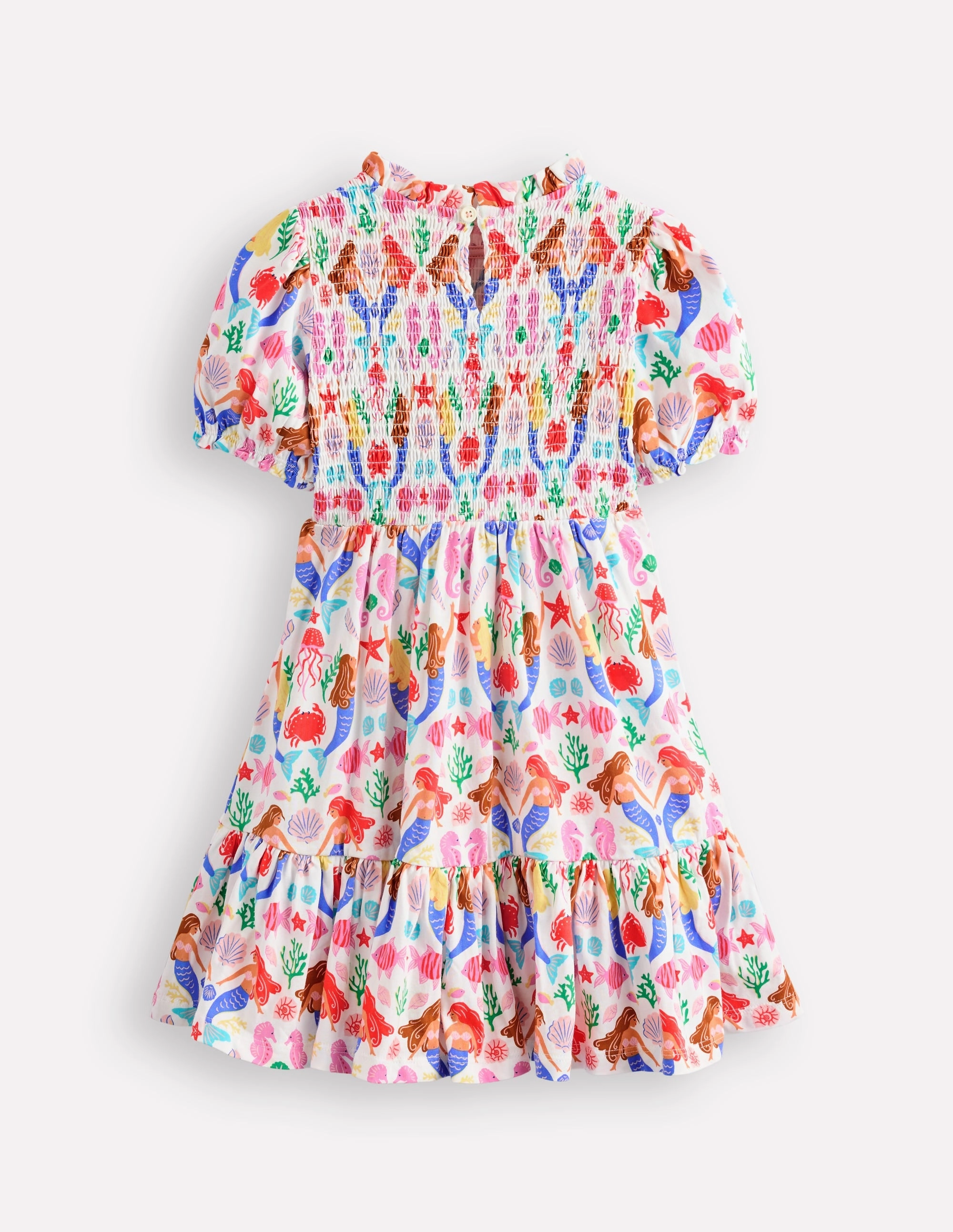 A-Line Grace Soft Aurora Shirred Twirly Dress-Ivory Mermaids