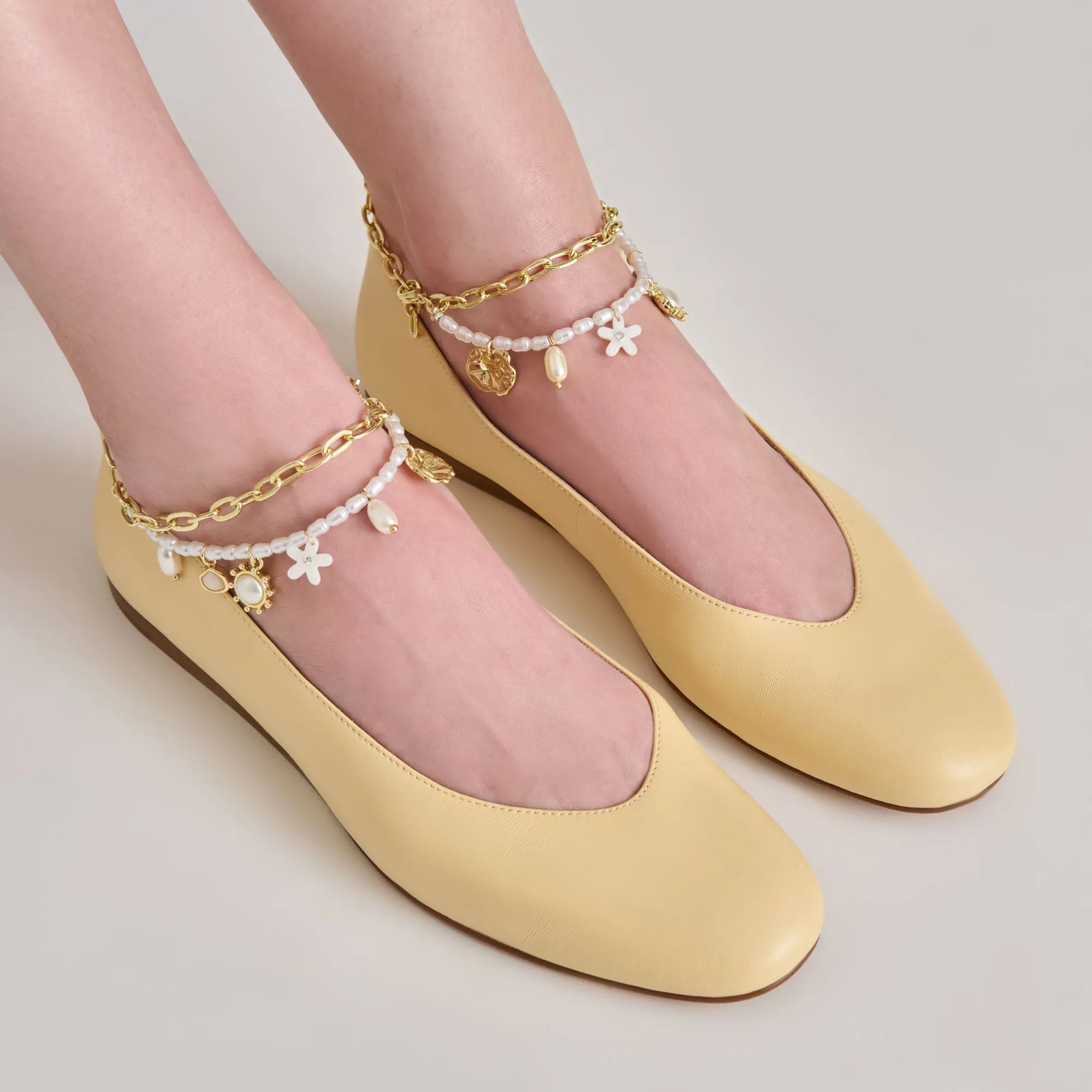 BAIDEN BALLET FLATS WARM NATURAL LEATHER Easygoing Comfort