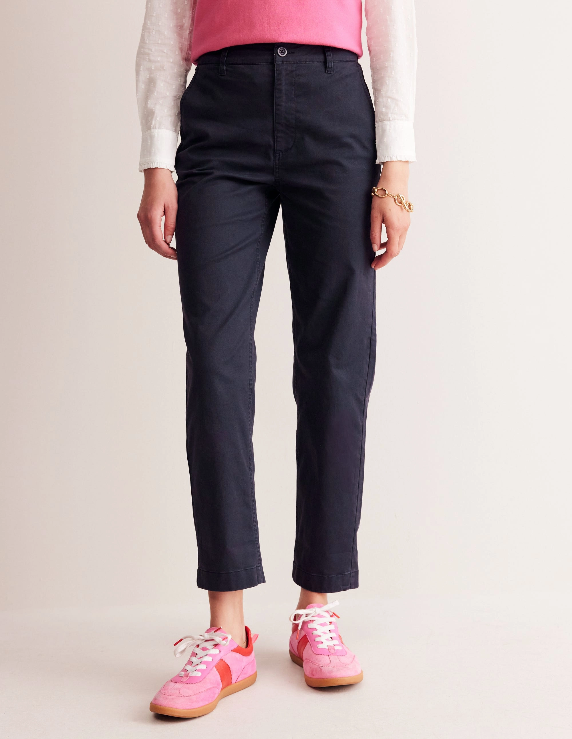 Versatile Design Casual Vibe Barnsbury Chino Trousers-Navy