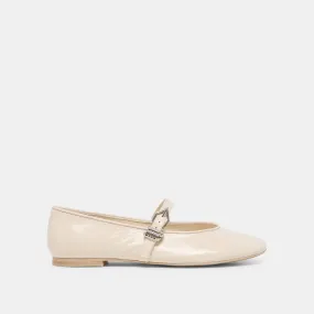 comfort shoes ALIZZA BALLET FLATS CREME CRINKLE PATENT