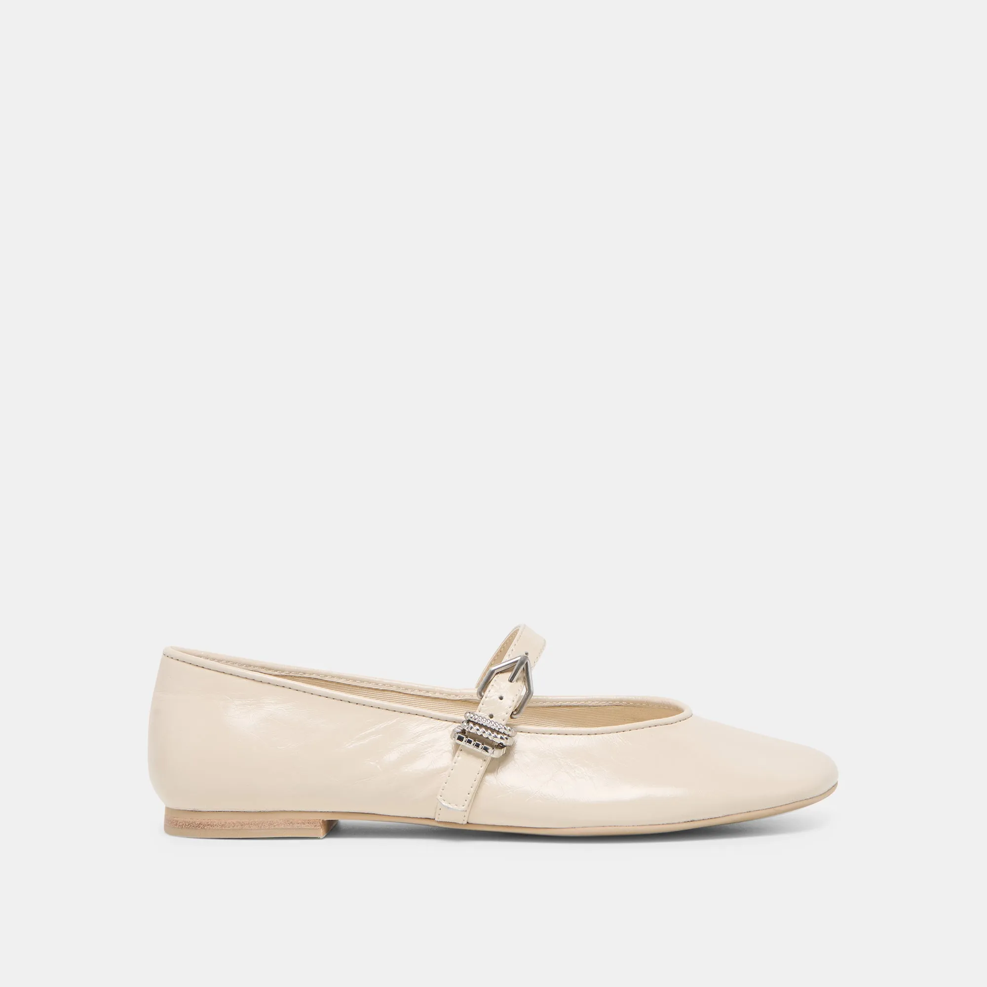 comfort shoes ALIZZA BALLET FLATS CREME CRINKLE PATENT