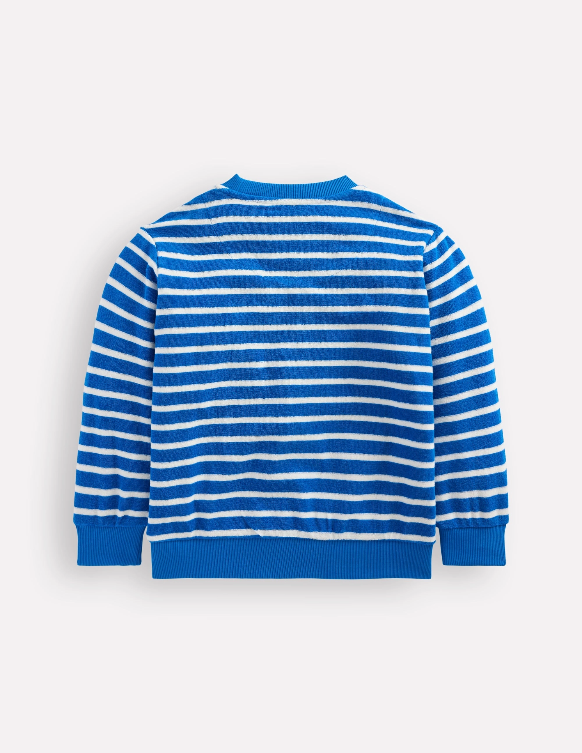 Chic Fit Fun Towelling Sweatshirt-Blue and Ivory Lobster