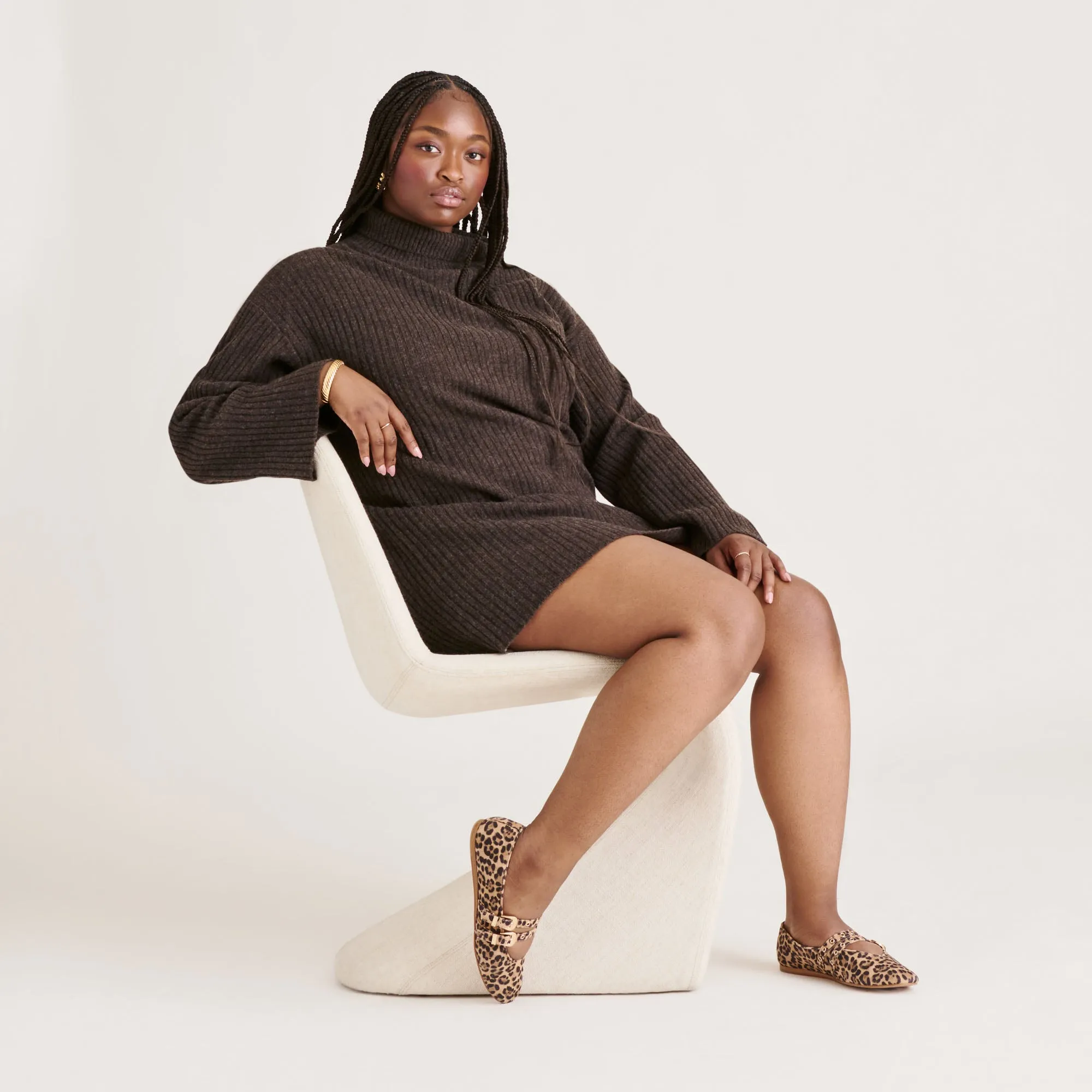 BAYLEE GROMMET BALLET FLATS DK LEOPARD PRINTED SUEDE Comfort Soles