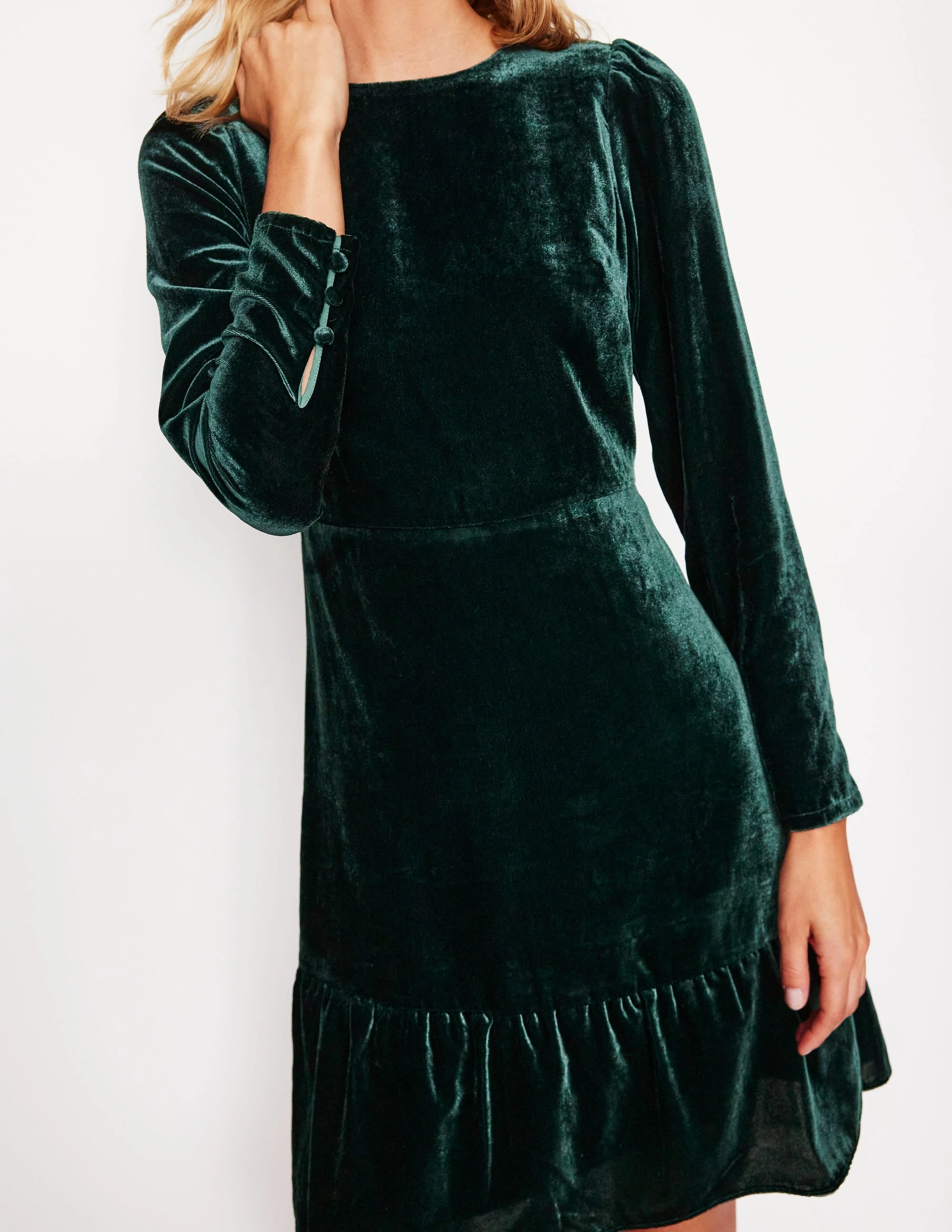 Side Ruching Festival-Ready Velvet Short Dress-Glade