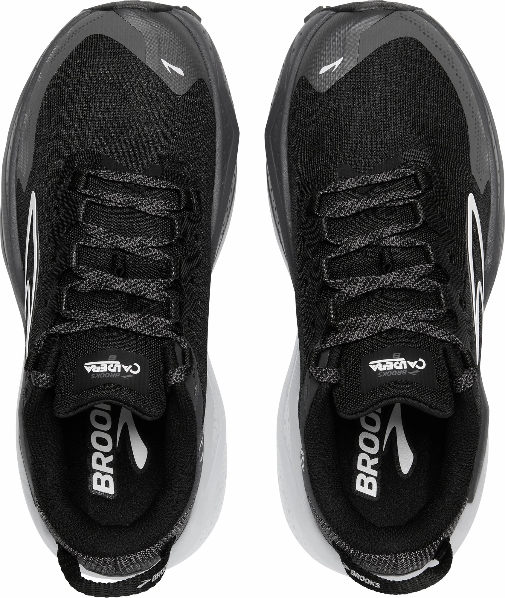 cushioned flexible shoes Brooks Caldera 8 Womens Trail Running Shoes - Black