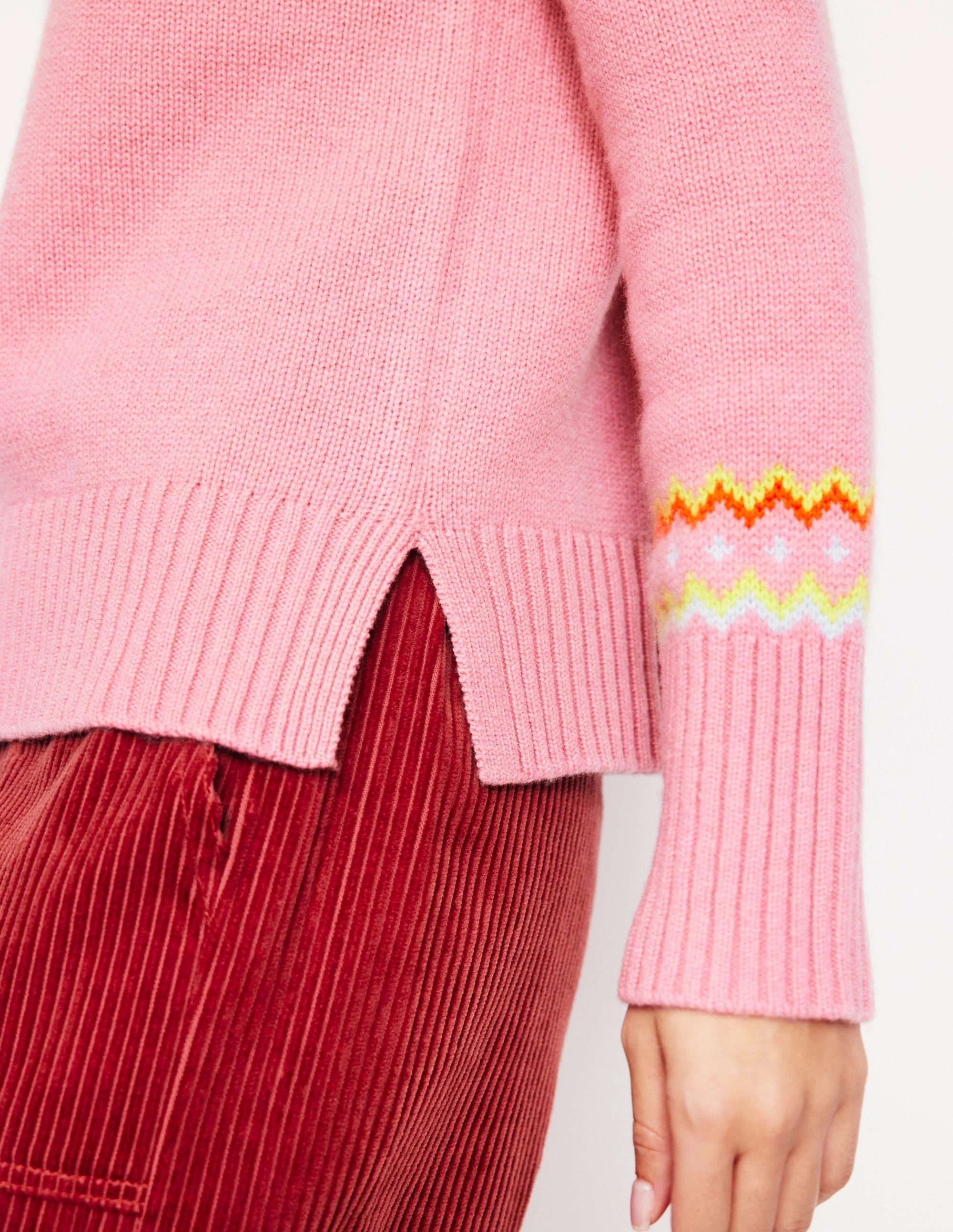 Cashmere Fair Isle Jumper-Formica Pink Airflow Optimized Fall Walk
