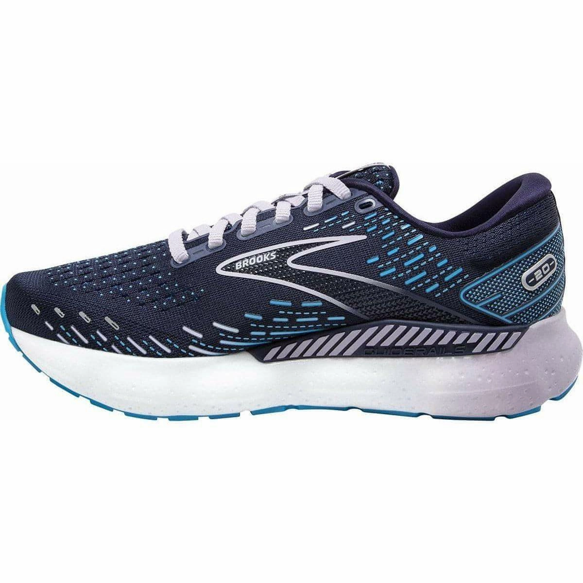 Brooks Glycerin GTS 20 Womens Running Shoes - Blue Lightning Lacing System Responsive Foam Compound