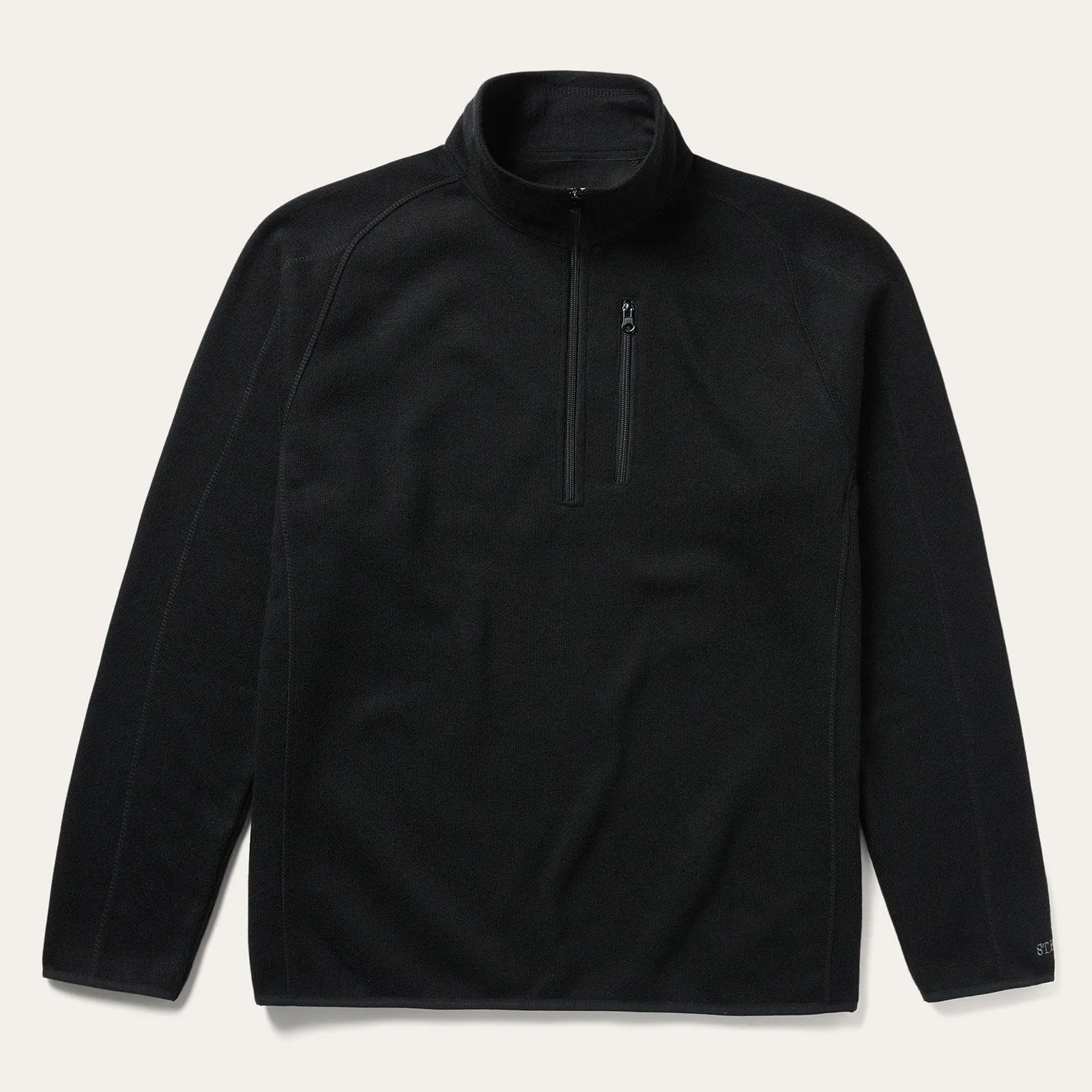 Black Pullover Knit Sweater Lightweight Windbreaker Tech