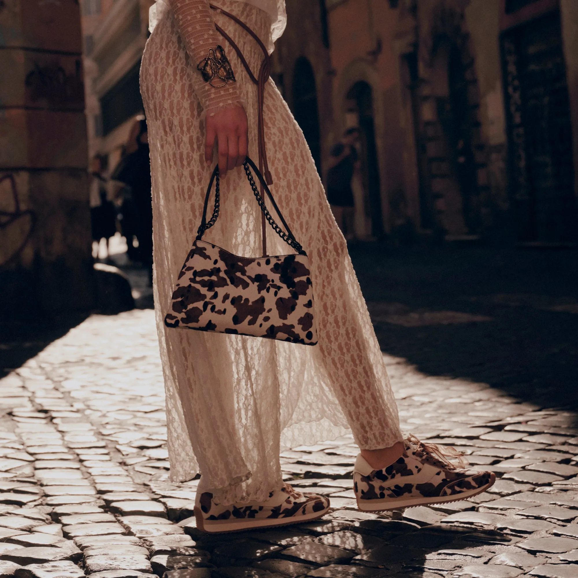 B.NTCD SNEAKERS COCOA TAURUS CALF HAIR Cushioned Sole