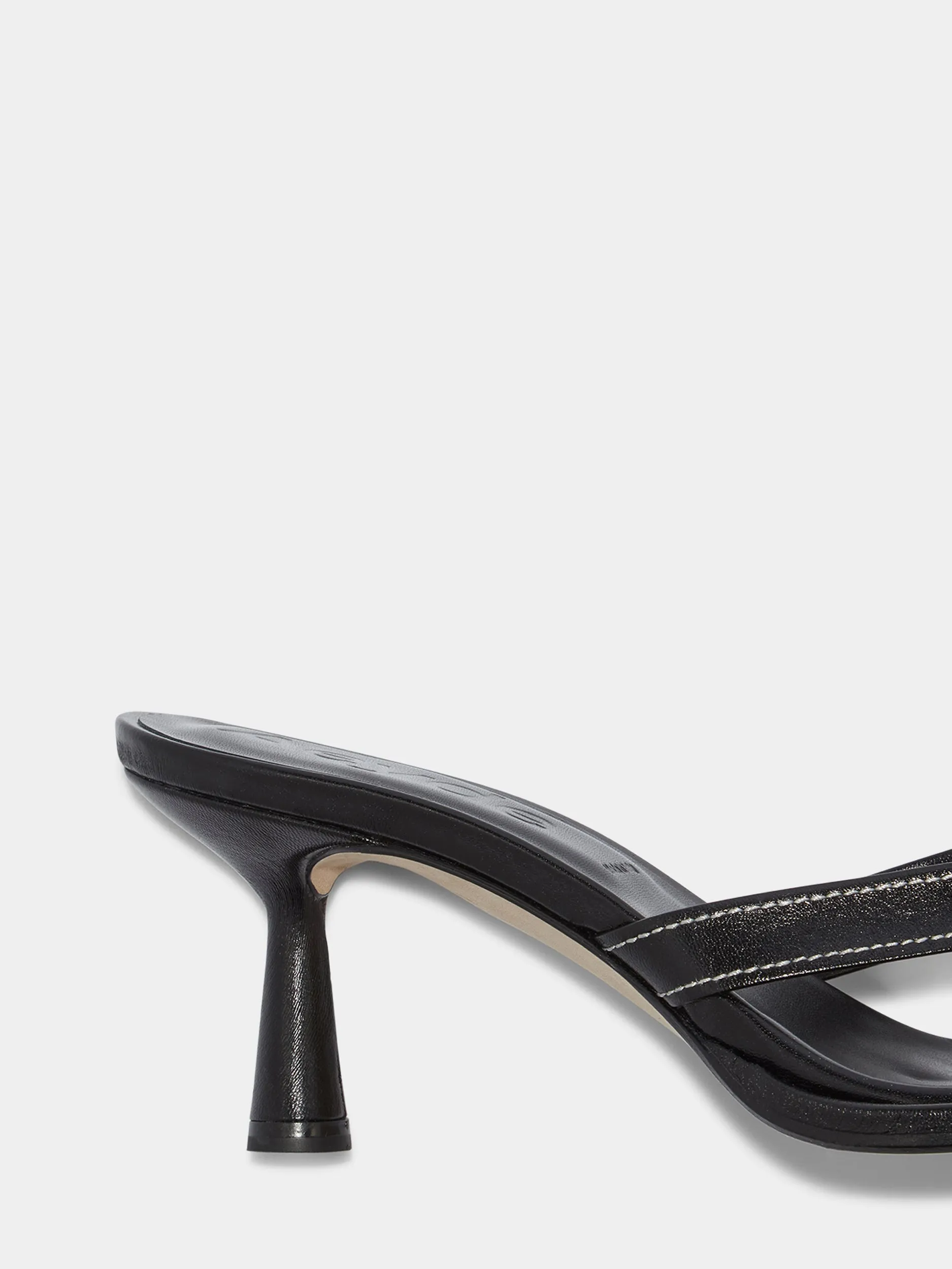 Glamorous Heeled Boots Daphne Leather Thong Sandals