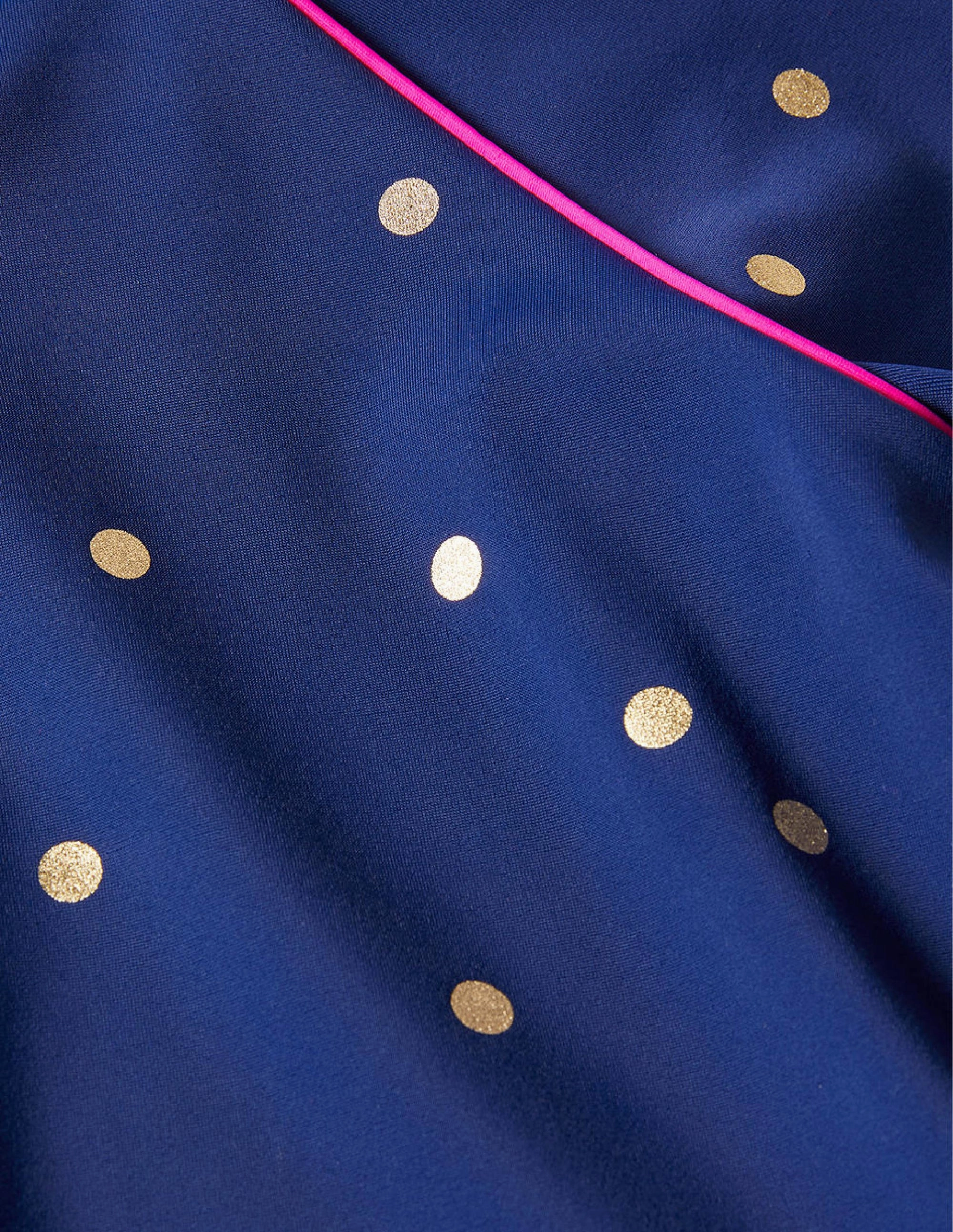 Patterned Rash Vest-Harmony Blue Gold Spot Tumble Free Design