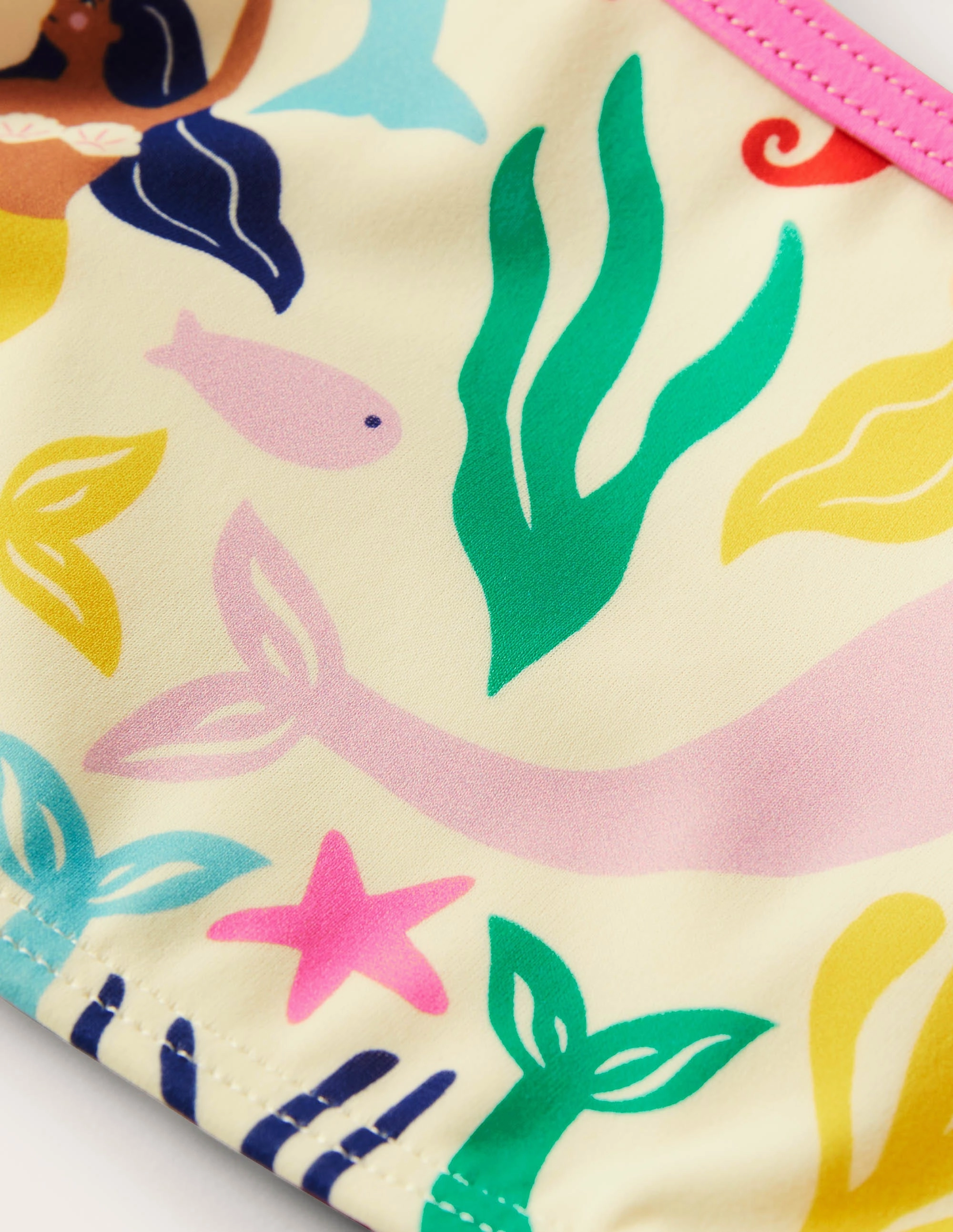 Patterned Bikini Top-Multi Mermaids Resort Vibes Tall friendly