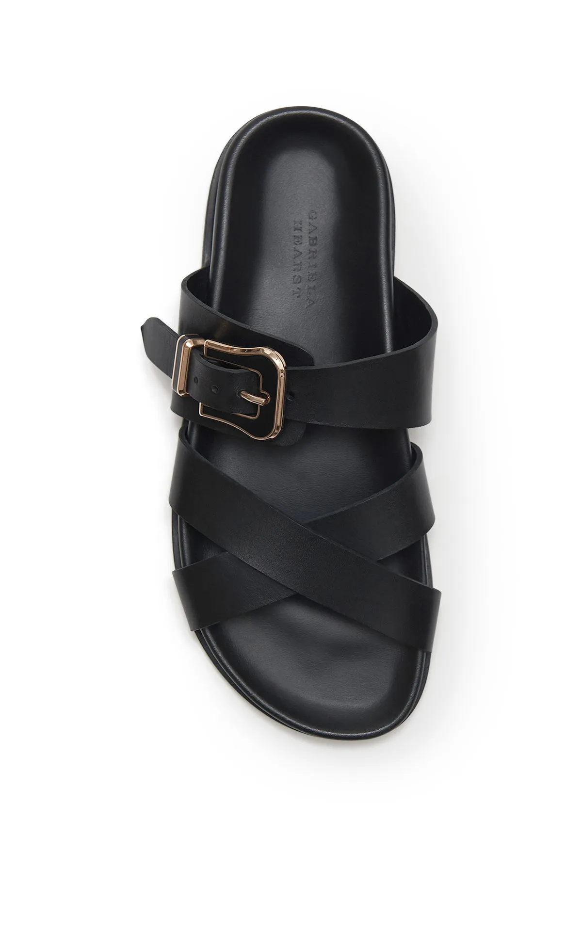 Bride Step family event Circe Slide Sandal in Black Leather