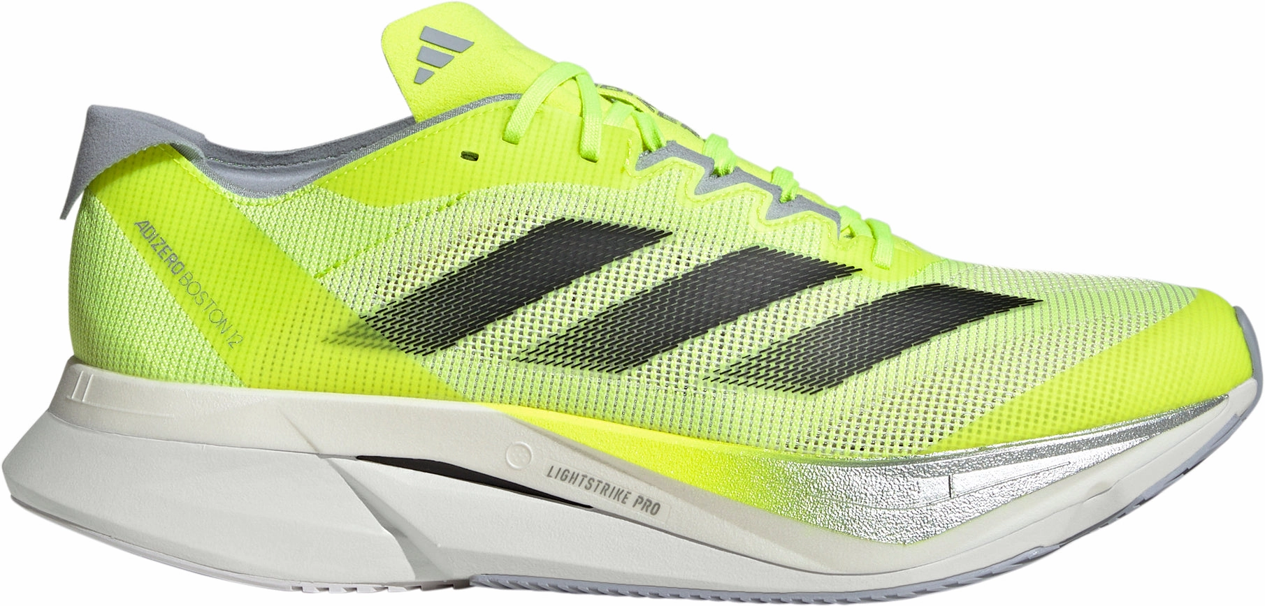 adidas Adizero Boston 12 Mens Running Shoes - Yellow pre - workout preparation Moisture Absorbing
