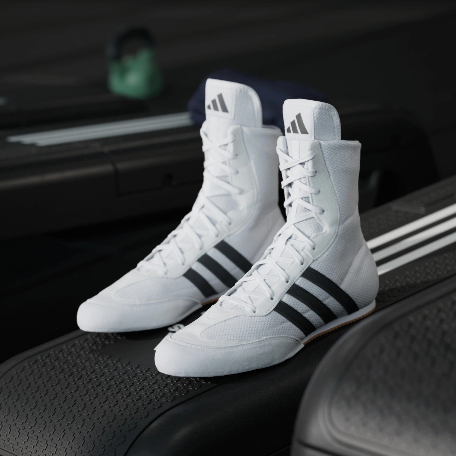 Sleek Fit adidas Boxing Boots Mens Shoes Box Hog 2 White Trainers Adults
