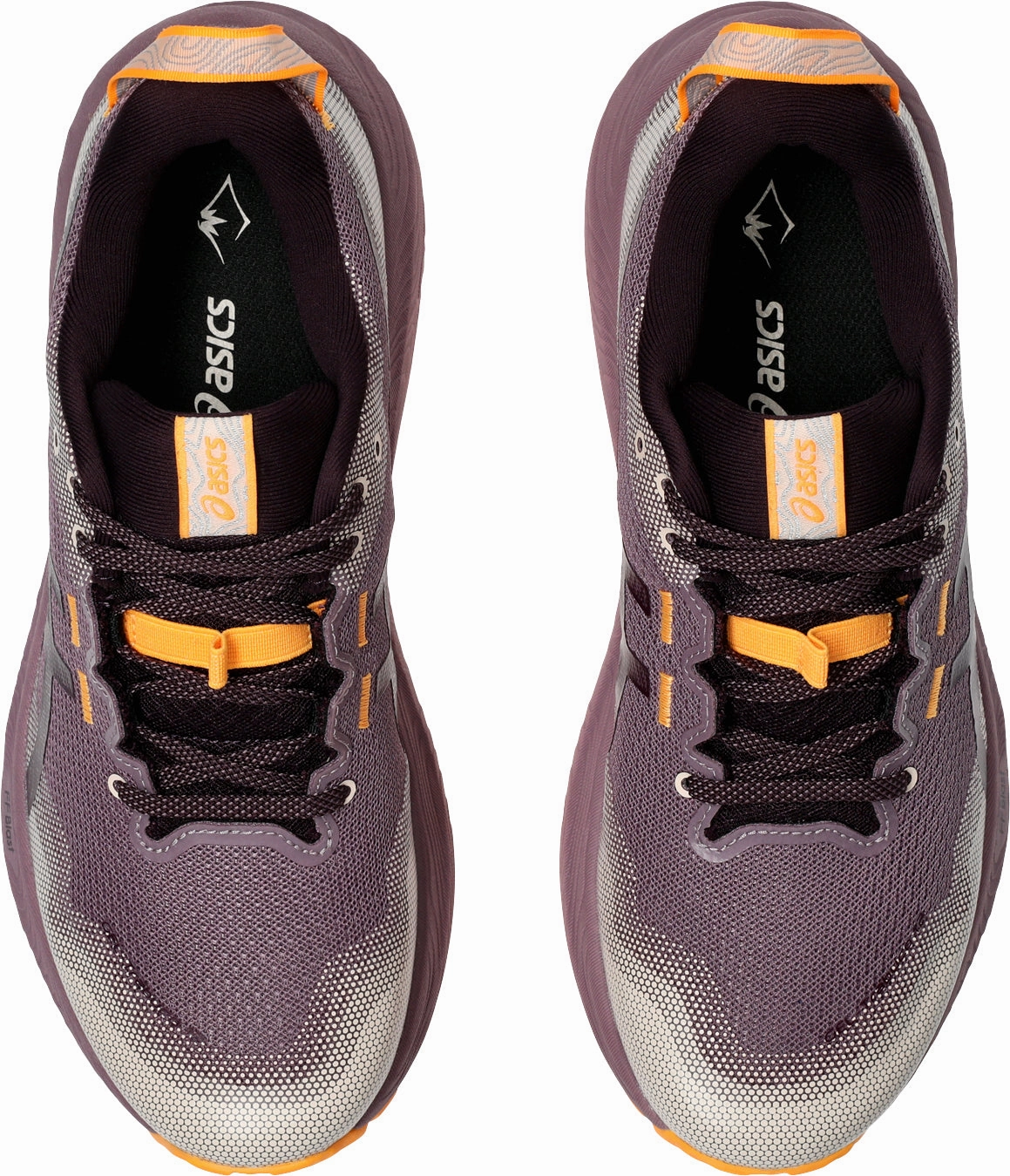 running in a arch bridge area shoes Meta-Rocker Asics Gel Trabuco 12 Womens Trail Running Shoes - Purple