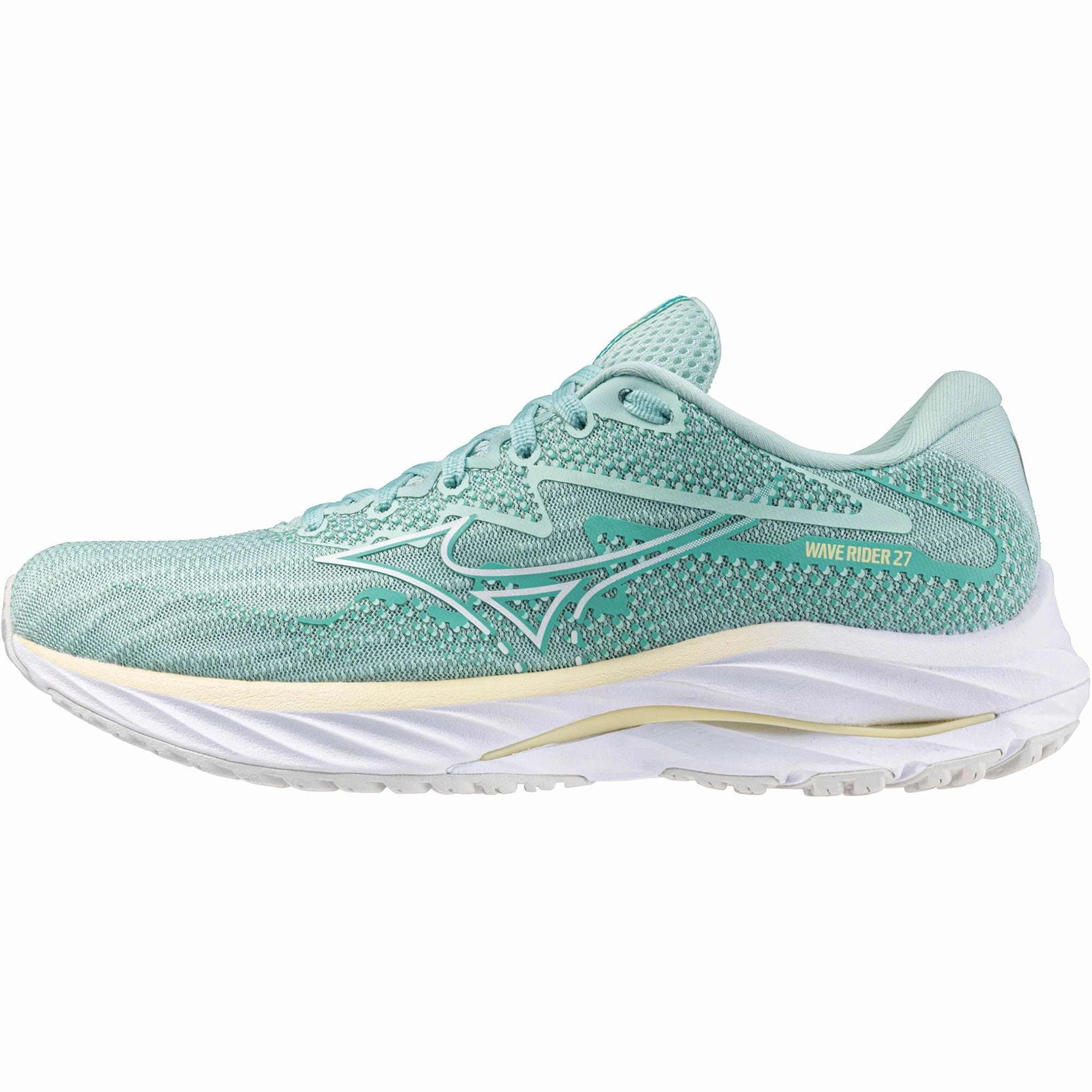 Mizuno Wave Rider 27 Womens Running Shoes - Green climate - specific shoes running speed training