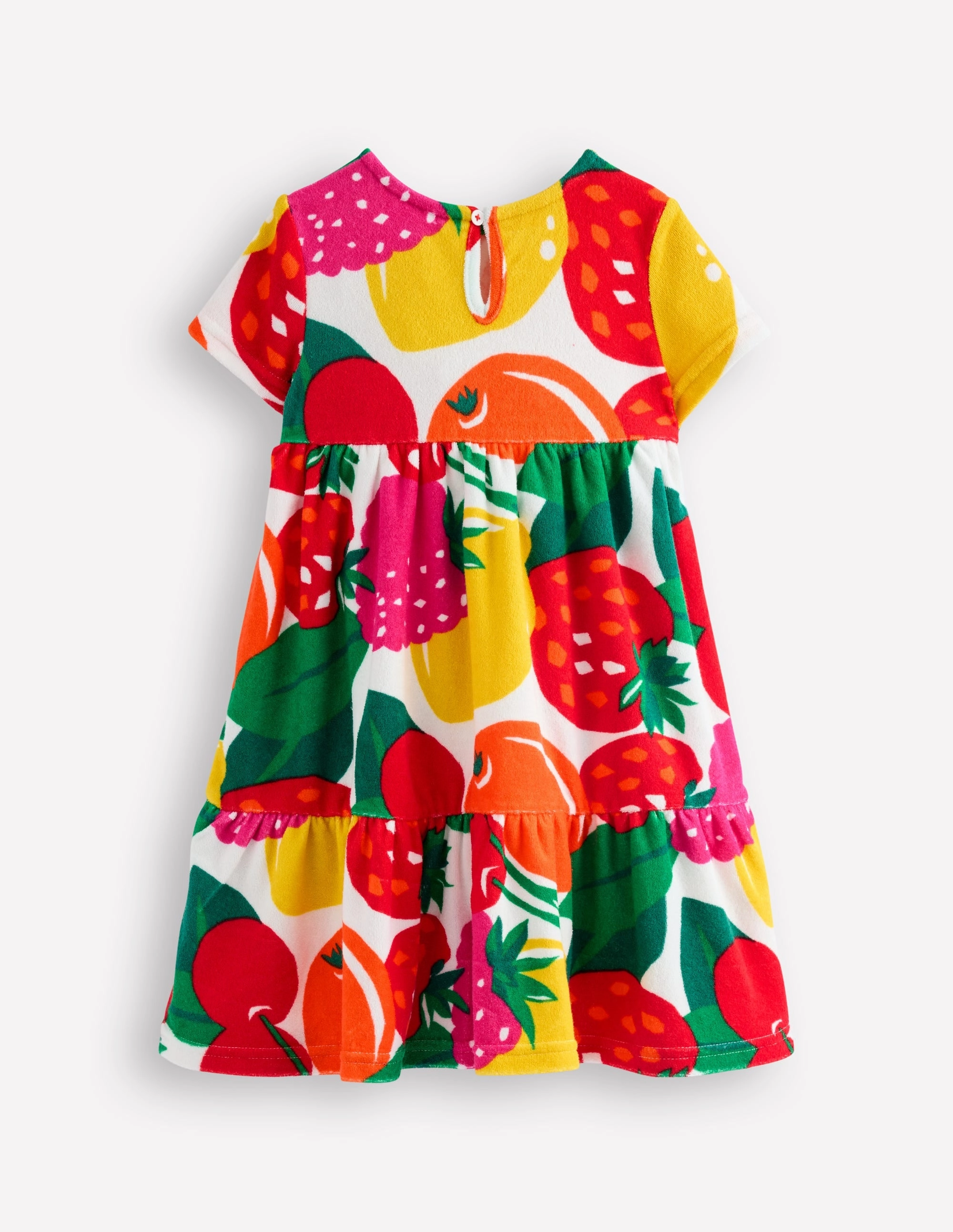 Travel-Style Ariel Twirly Towelling Dress-Multi Giant Fruit