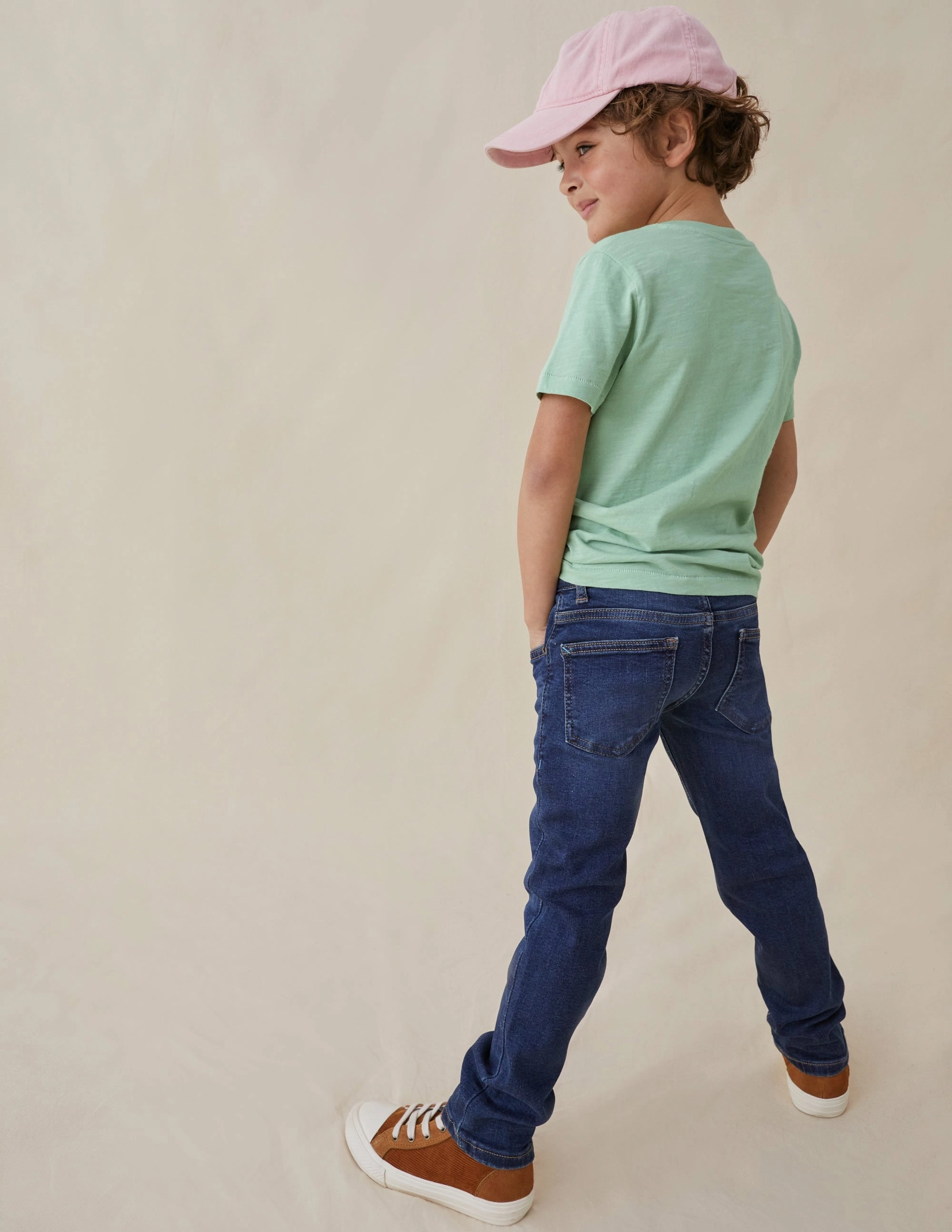 Moisture control Dark Vintage Denim Slim Leg Jeans-Dark Vintage