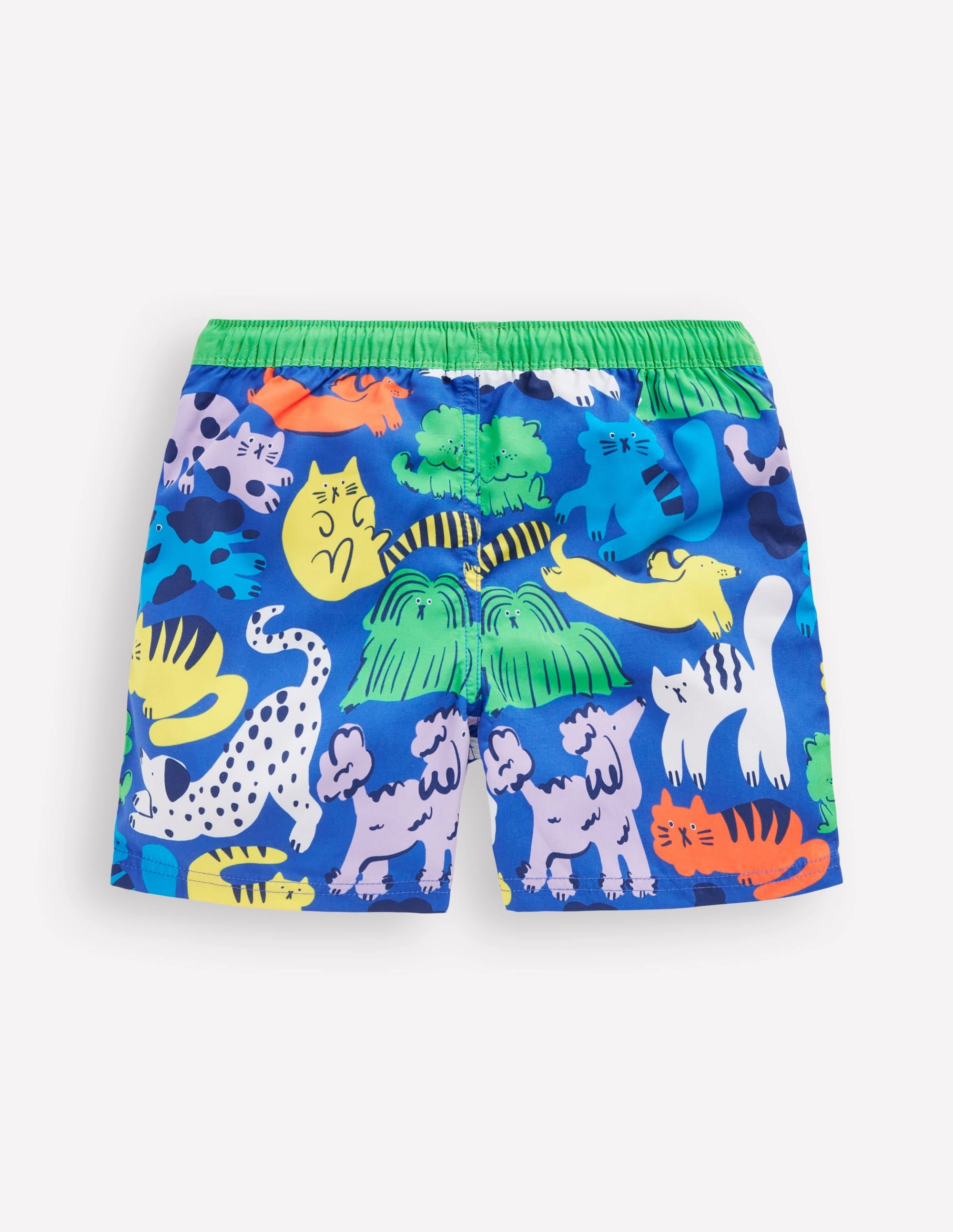 Swim Shorts-Rainbow Pets Bright Patterns