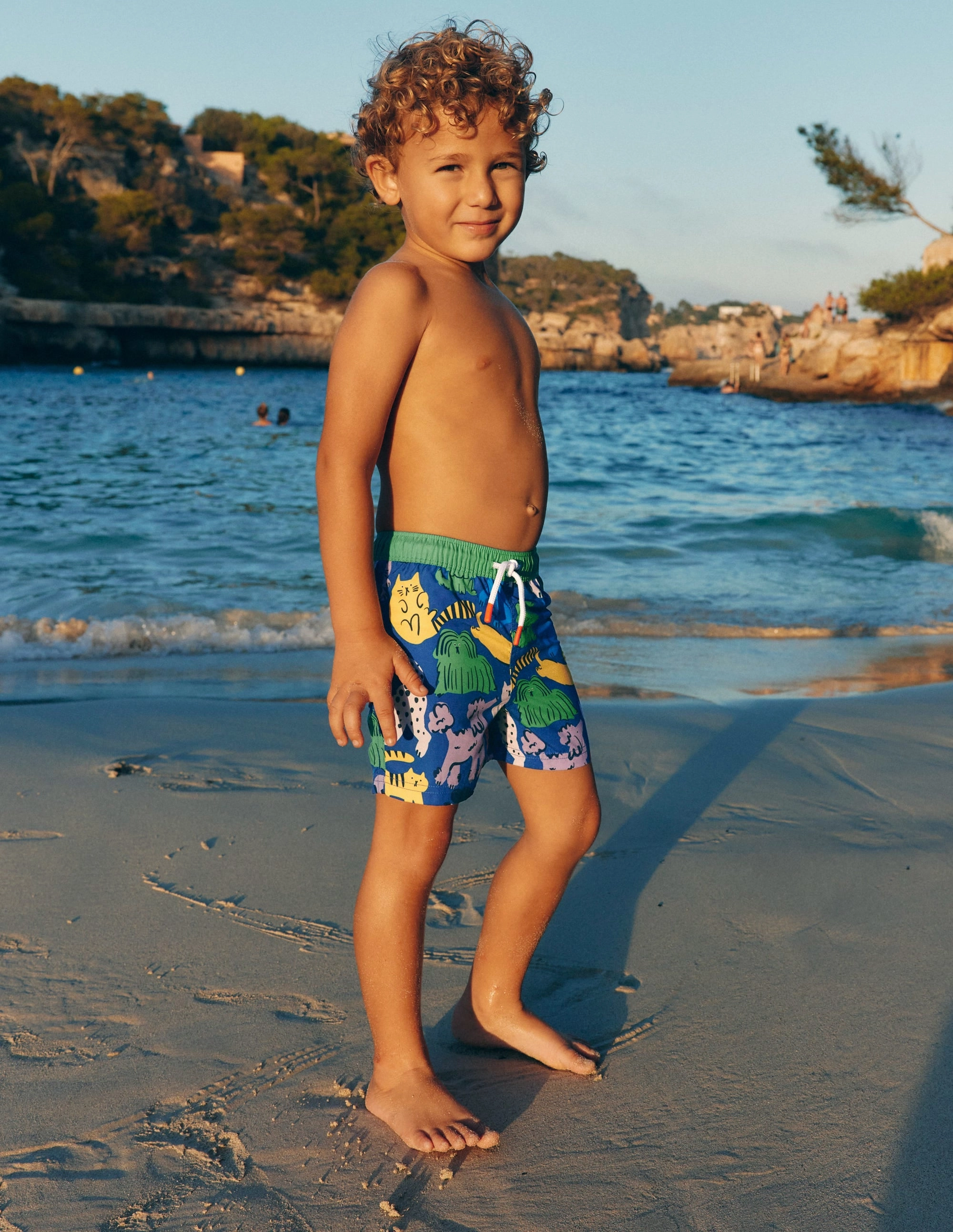 Swim Shorts-Rainbow Pets Lightweight Weave