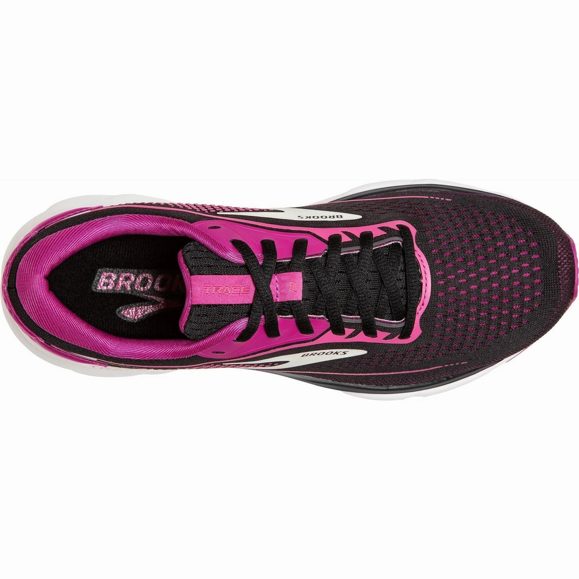 Medium Pace Impact Diffusing Heel Geometry Brooks Trace 2 Womens Running Shoes - Black
