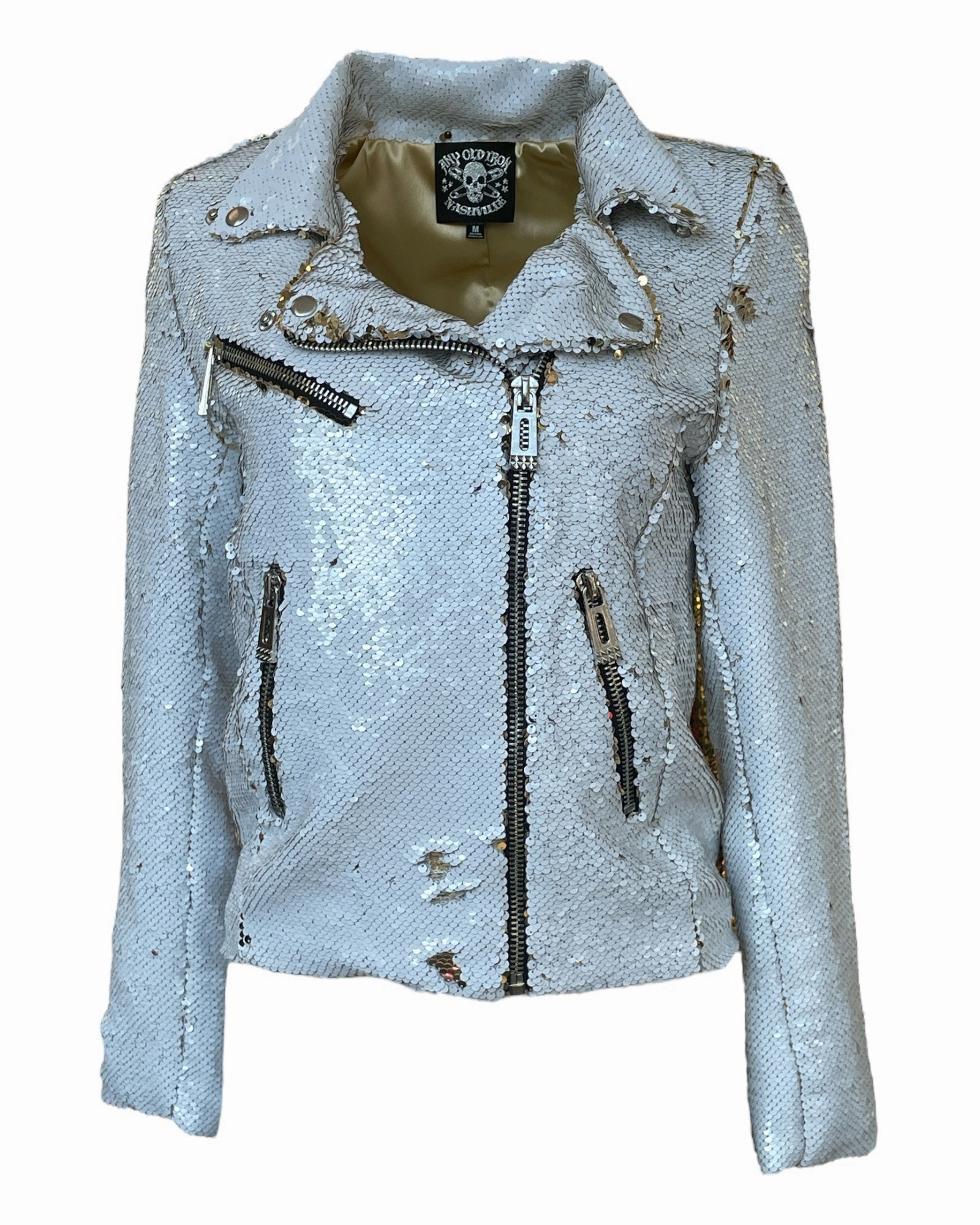 Flexible Fit Any Old Iron White & Gold Moto