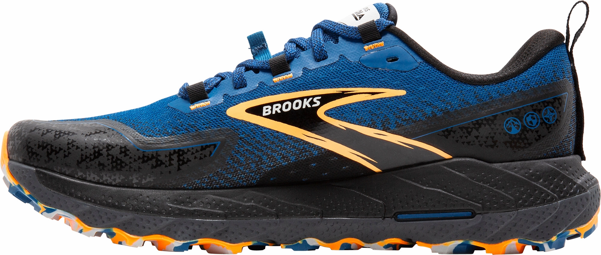 Brooks Cascadia 18 Mens Trail Running Shoes - Blue foot - power running shoes fashion - forward shoe intention