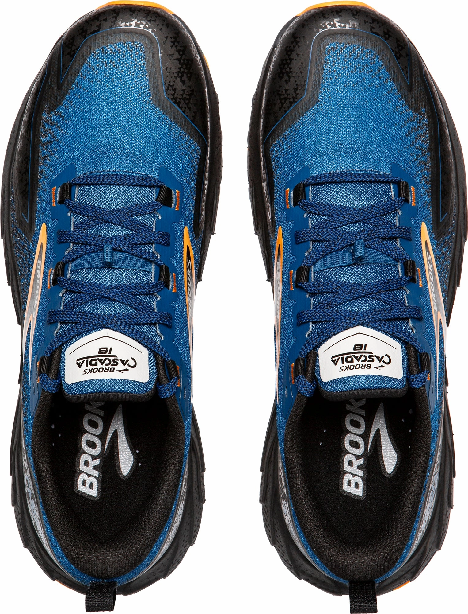 Brooks Cascadia 18 Mens Trail Running Shoes - Blue Metallic accents eco - friendly running shoes