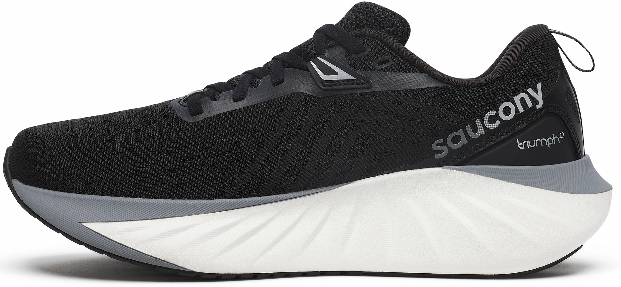 grip - enhancing Saucony Triumph 22 Mens Running Shoes - Black