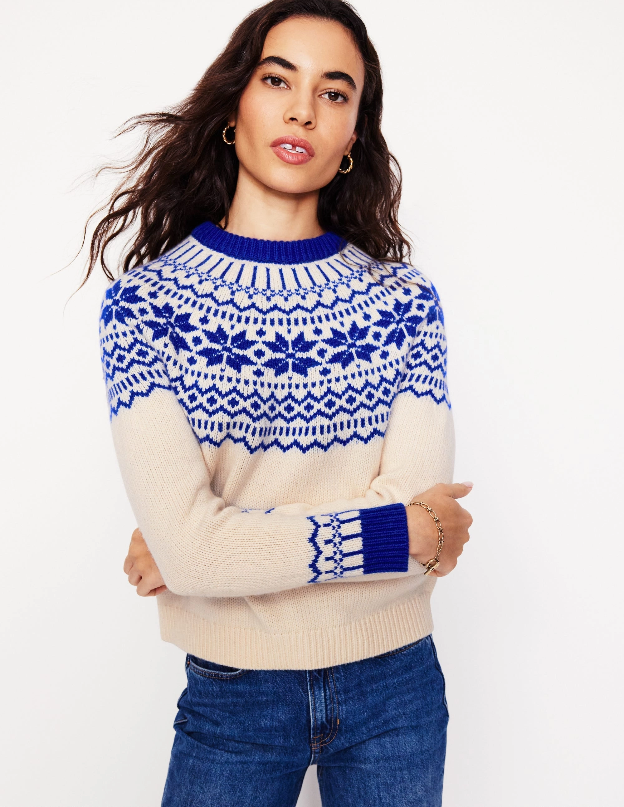 Eleanor Fair Isle Jumper-Warm Ivory Soft Layer