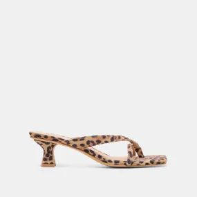 BREVEL HEELS DK LEOPARD PRINTED SUEDE Practical And Stylish Footwear Sustainable Cork Footbed