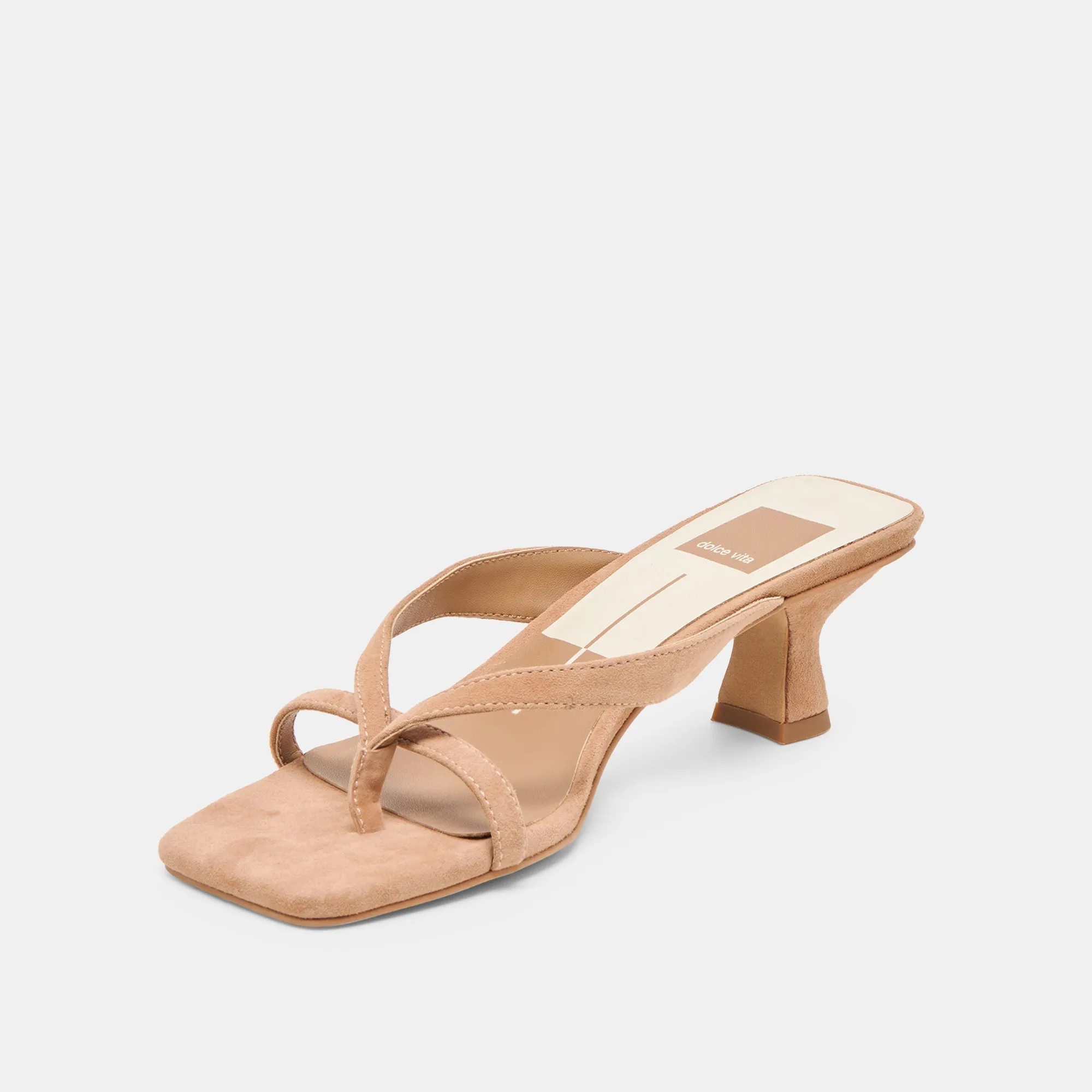 Soft Tech Foam Ventilation holes BREVEL HEELS TOFFEE SUEDE