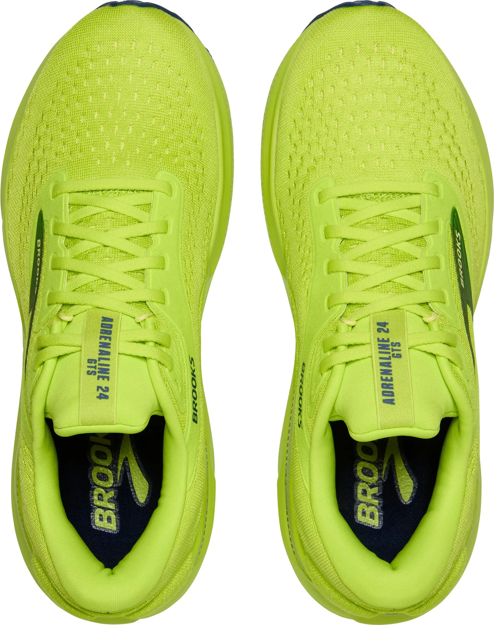 medium widths Active Lifestyle Brooks Adrenaline GTS 24 Mens Running Shoes - Green