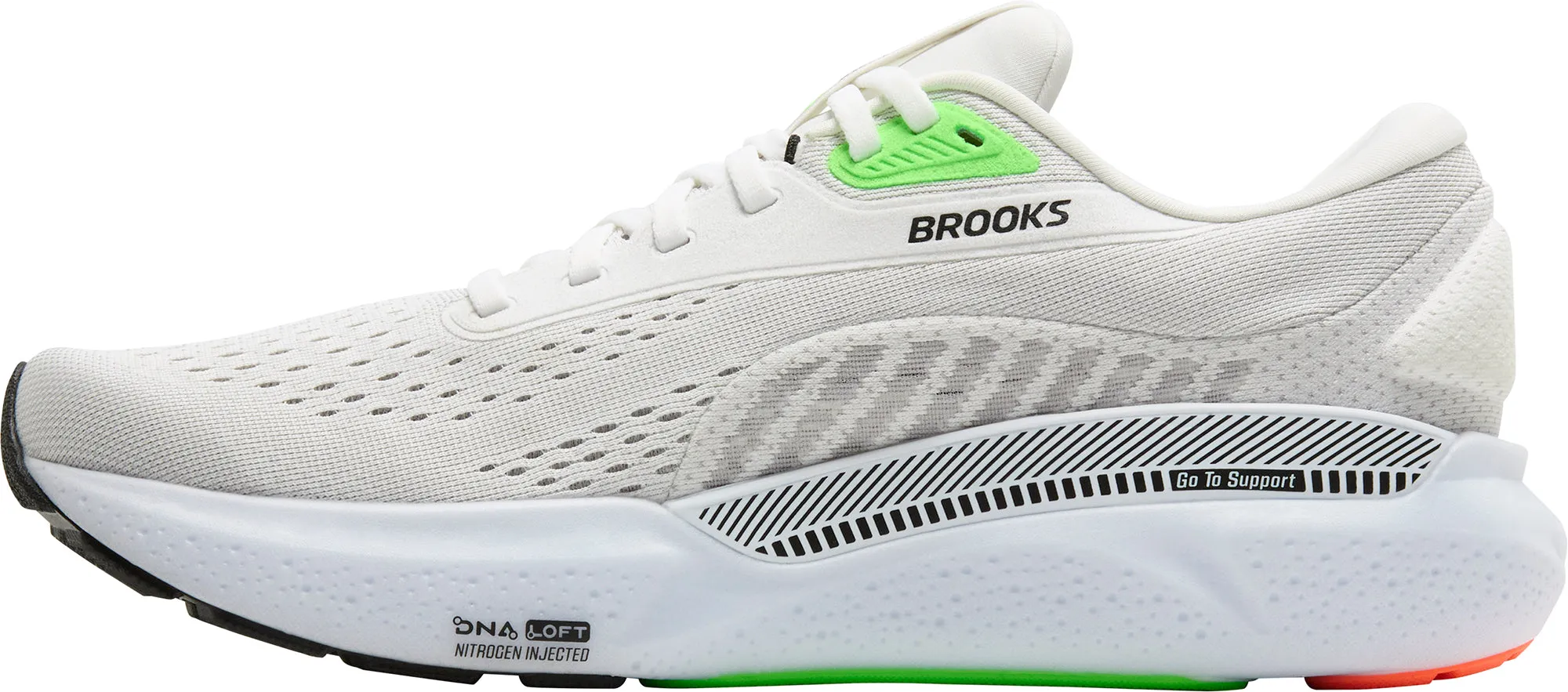 Brooks Adrenaline GTS 24 Mens Running Shoes - White Torsional Rigidity Tech Fluid Ride Tech