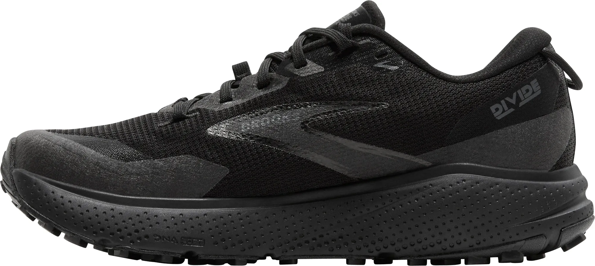 Slim Profile functional - feature shoes Brooks Divide 6 GORE-TEX Mens Trail Running Shoes - Black