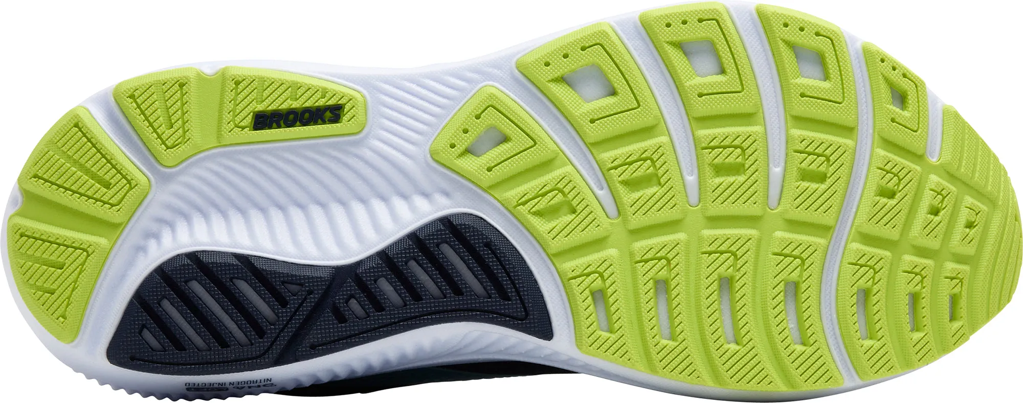 Impact Dispersing Structure Cushioned - tongue Brooks Ghost 17 WIDE FIT (2E) Mens Running Shoes - Blue