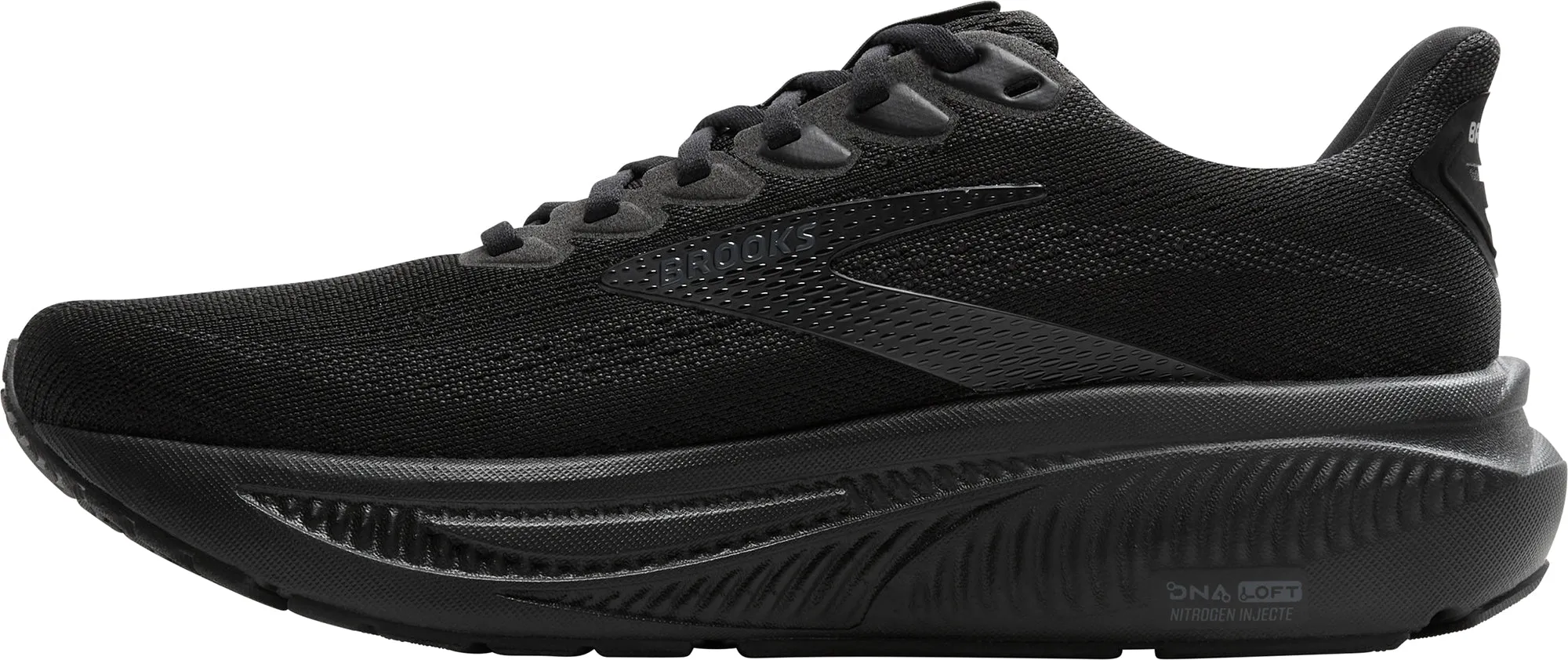 running in a spinning studio shoes Strategic Reflective Details Brooks Ghost 17 Womens Running Shoes - Black