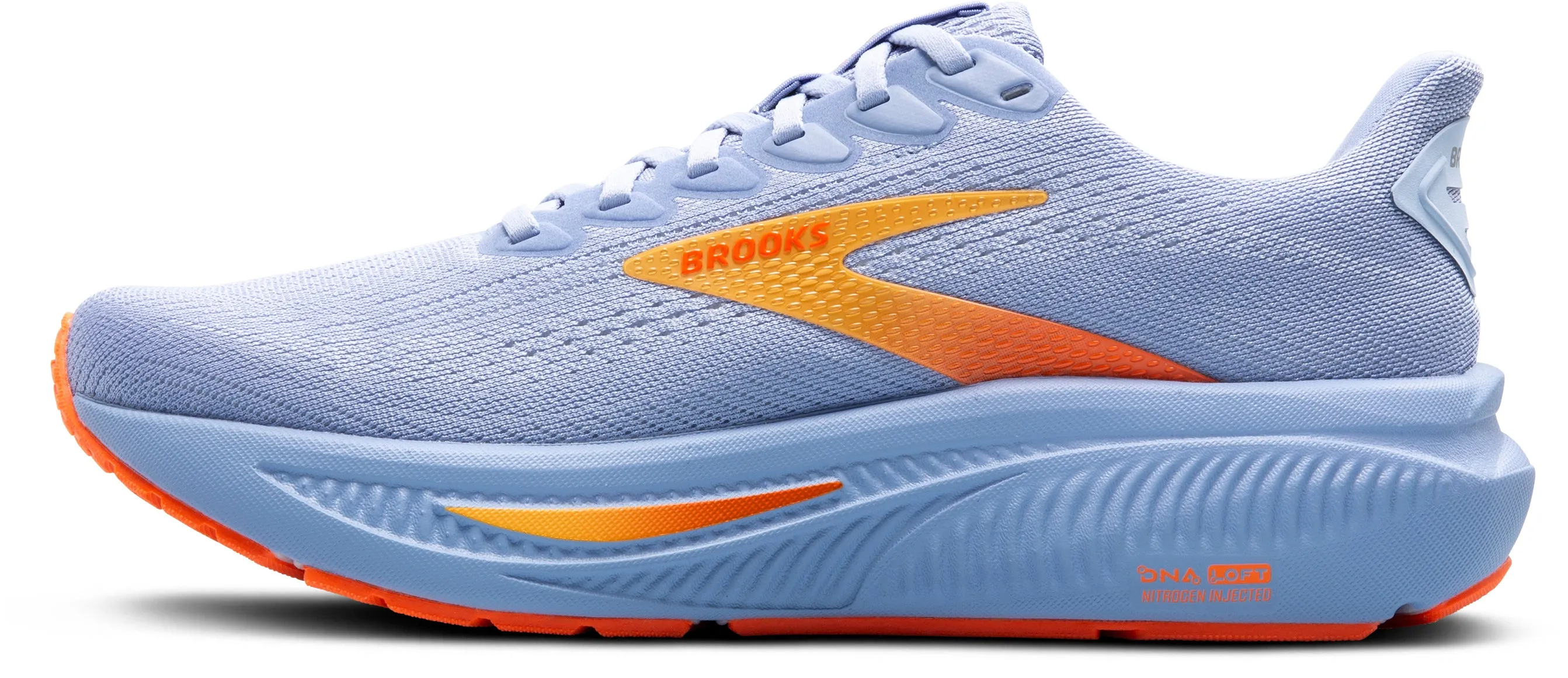 running in a golf course area shoes Hyperbolic Lacing Configuration Brooks Ghost 17 Womens Running Shoes - Blue