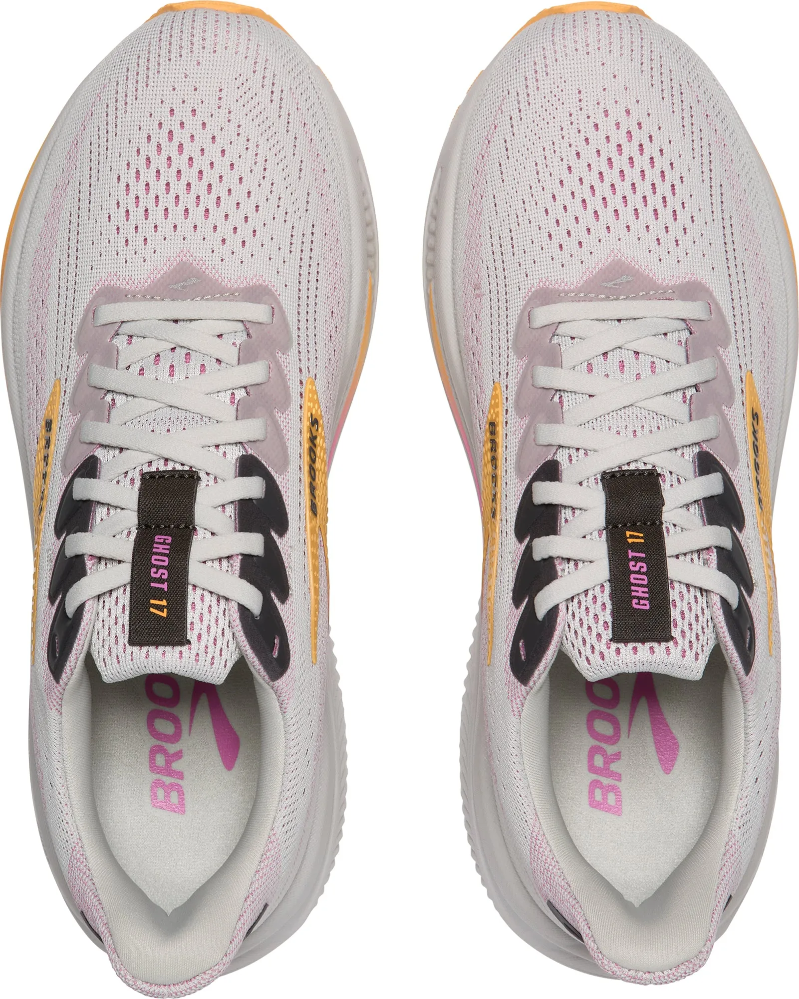 Tensile Knit Upper Brooks Ghost 17 Womens Running Shoes - Grey