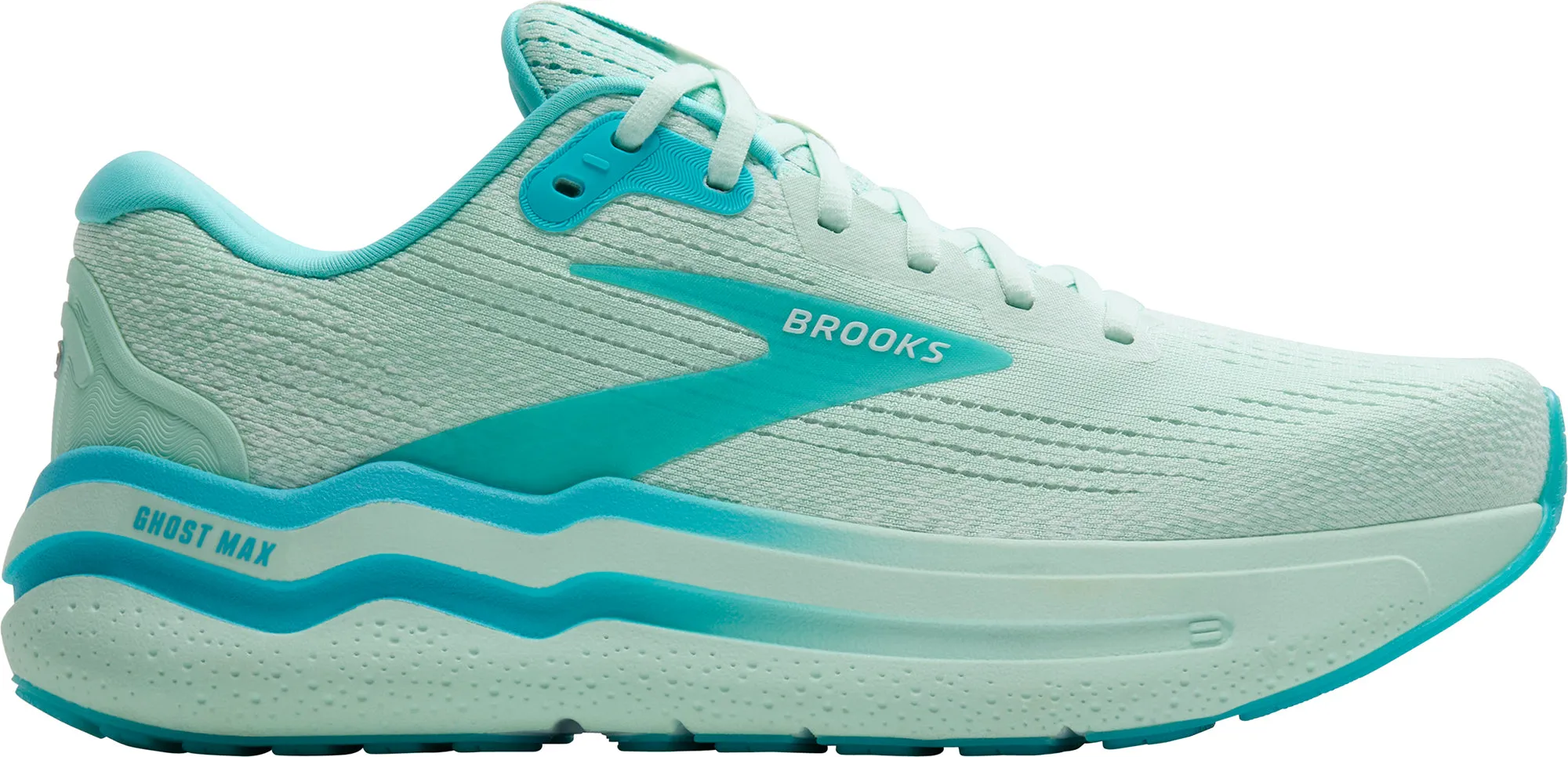 Brooks Ghost Max 2 Mens Running Shoes - Green Stable Ride Rolling Gait Design